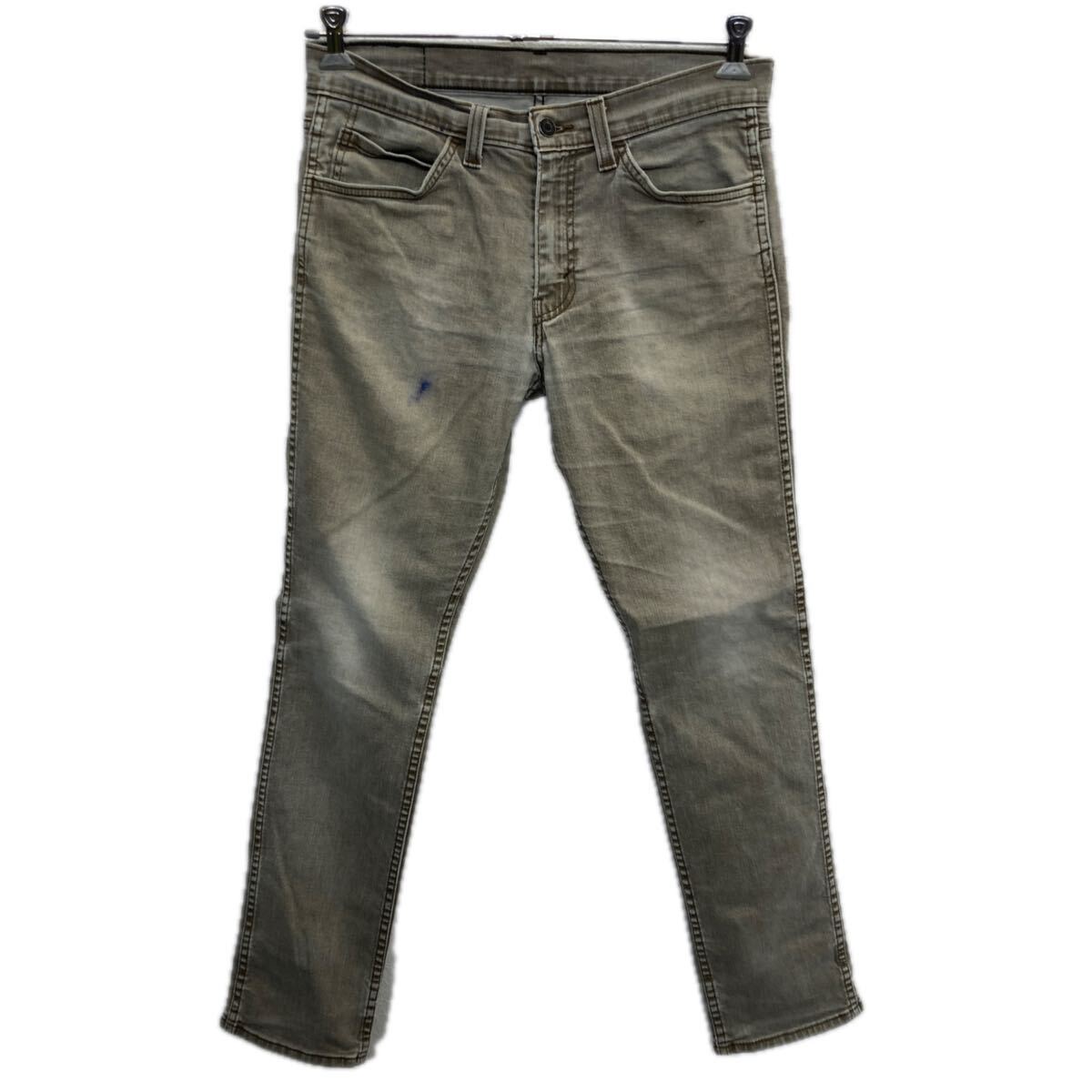 【中古】【古着】 Levi's 511 デニムパンツ W32 カーキ リーバイス ジップアップ アメカジ ジーンズ デニム コットン 2601-257