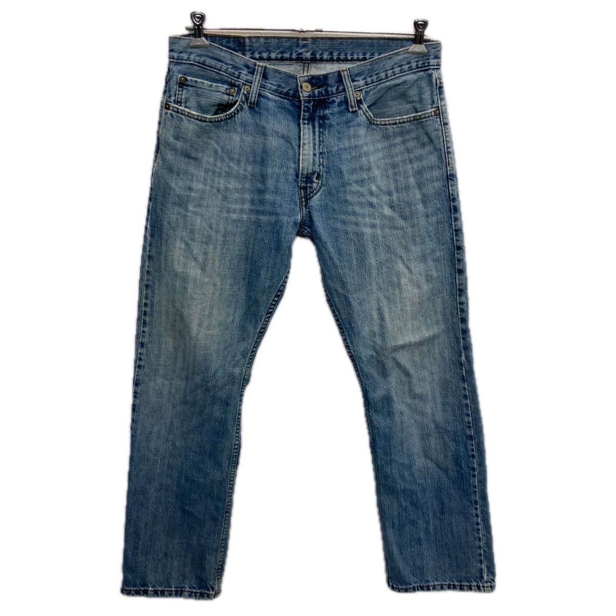 【中古】【古着】 Levi's 514 デニムパンツ W34 ライトブルー リーバイス ジップアップ アメカジ ジーンズ デニム コットン 2601-296