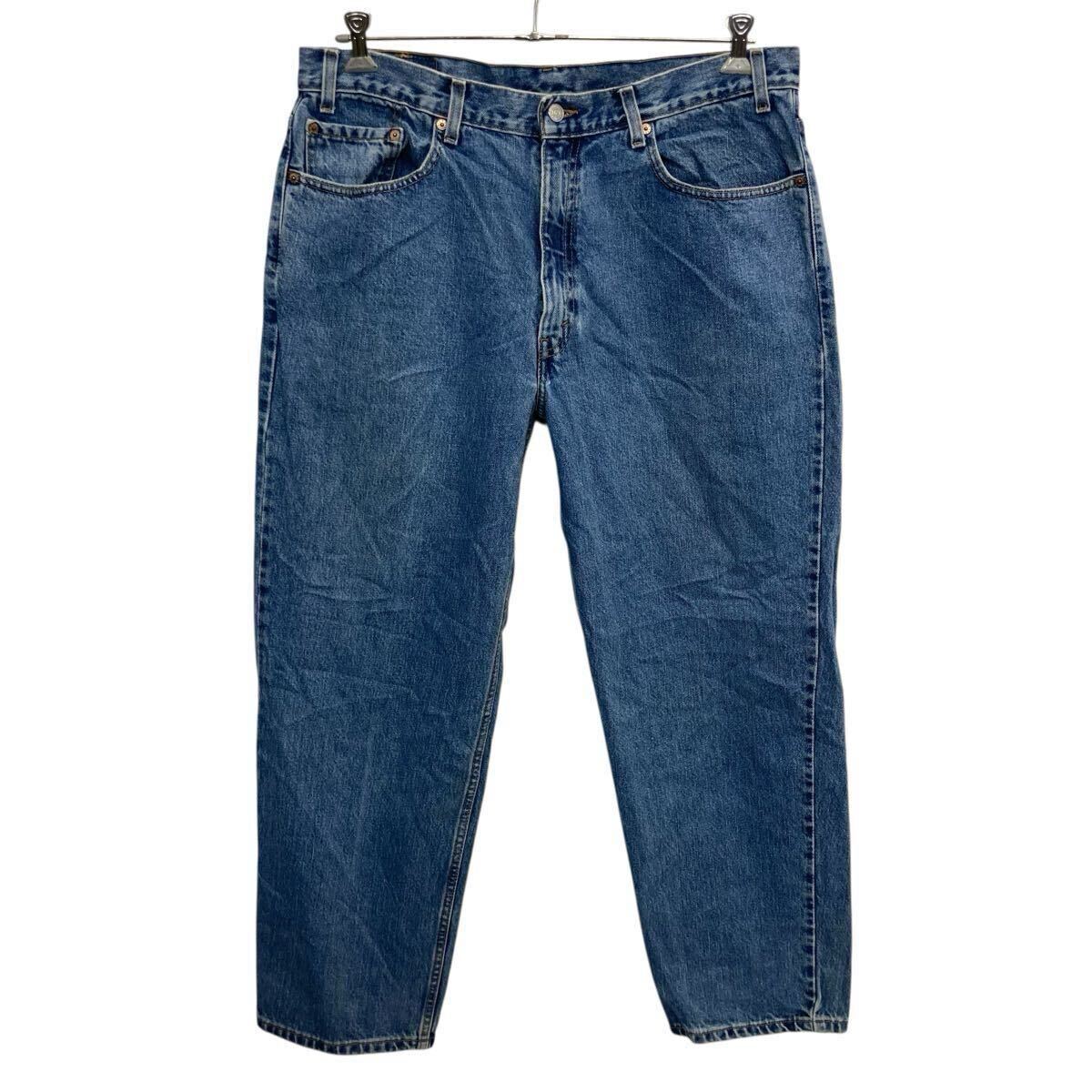 Rakuten - 【中古】【古着】 00s メキシコ製 Levi's 550 デニムパンツ W38 ブルー リーバイス ジップアップ 02年製 紙タグ リラックスフィット アメカジ 2601-311