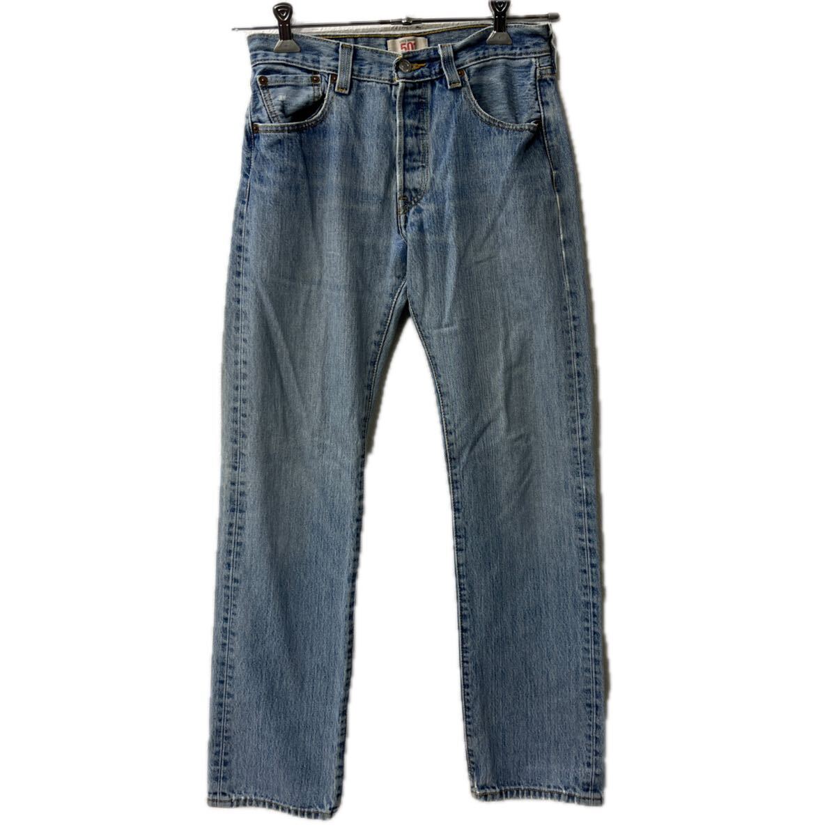 【中古】【古着】 Levi's 501 デニムパンツ W29 ライトブルー リーバイス ボタンフライ アメカジ ジーンズ デニム コットン 2601-394