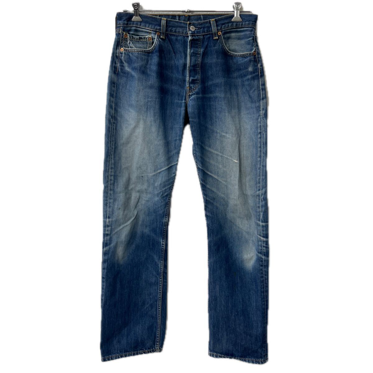 【中古】【古着】 Levi's 501 デニムパンツ W34 ブルー リーバイス ボタンフライ アメカジ ジーンズ デニム コットン 2601-503