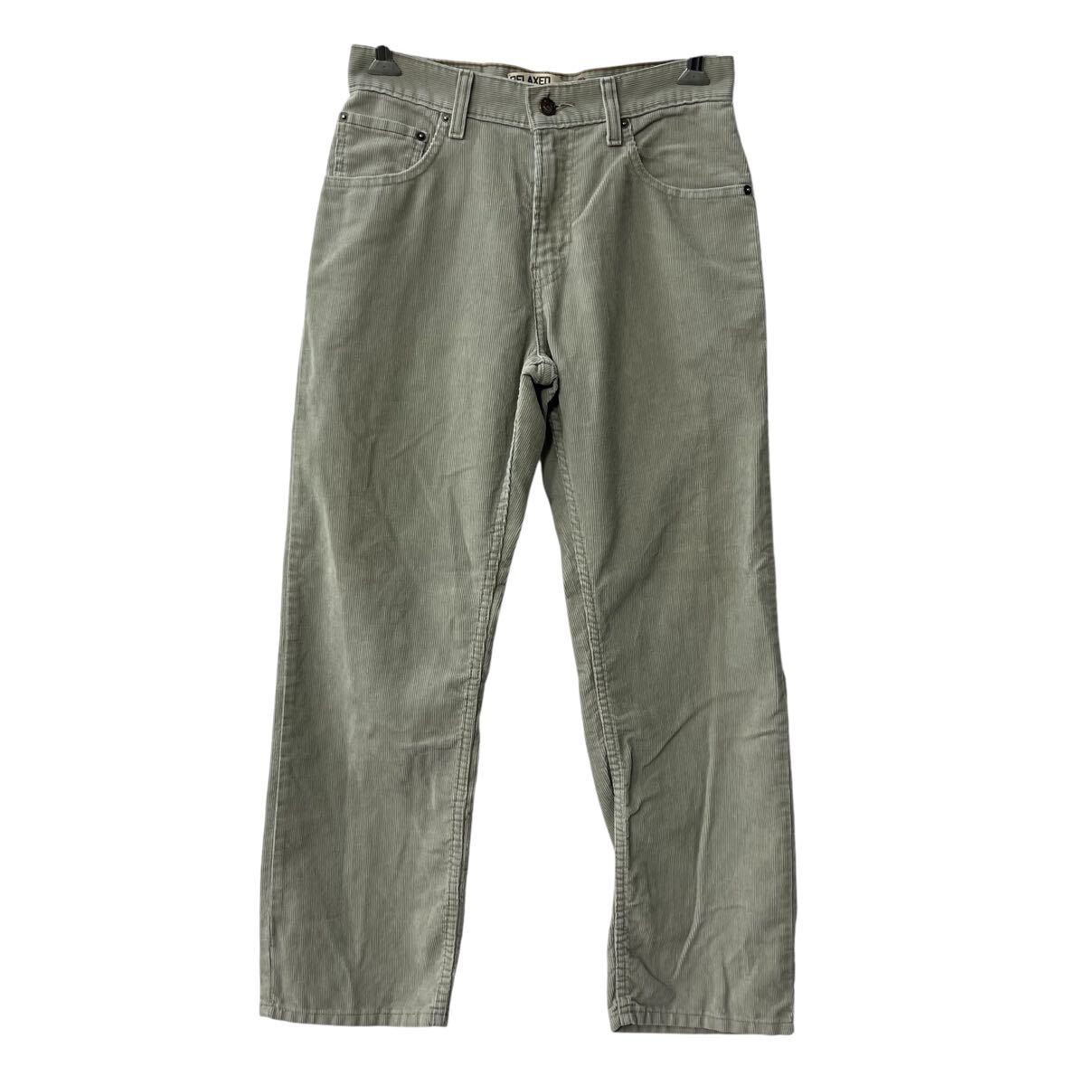 【中古】【古着】 Levi's 559 コーデュロイパンツ W29 グレー系 リーバイス ジップアップ コーデュロイ カジュアル ボトムス 2601-523