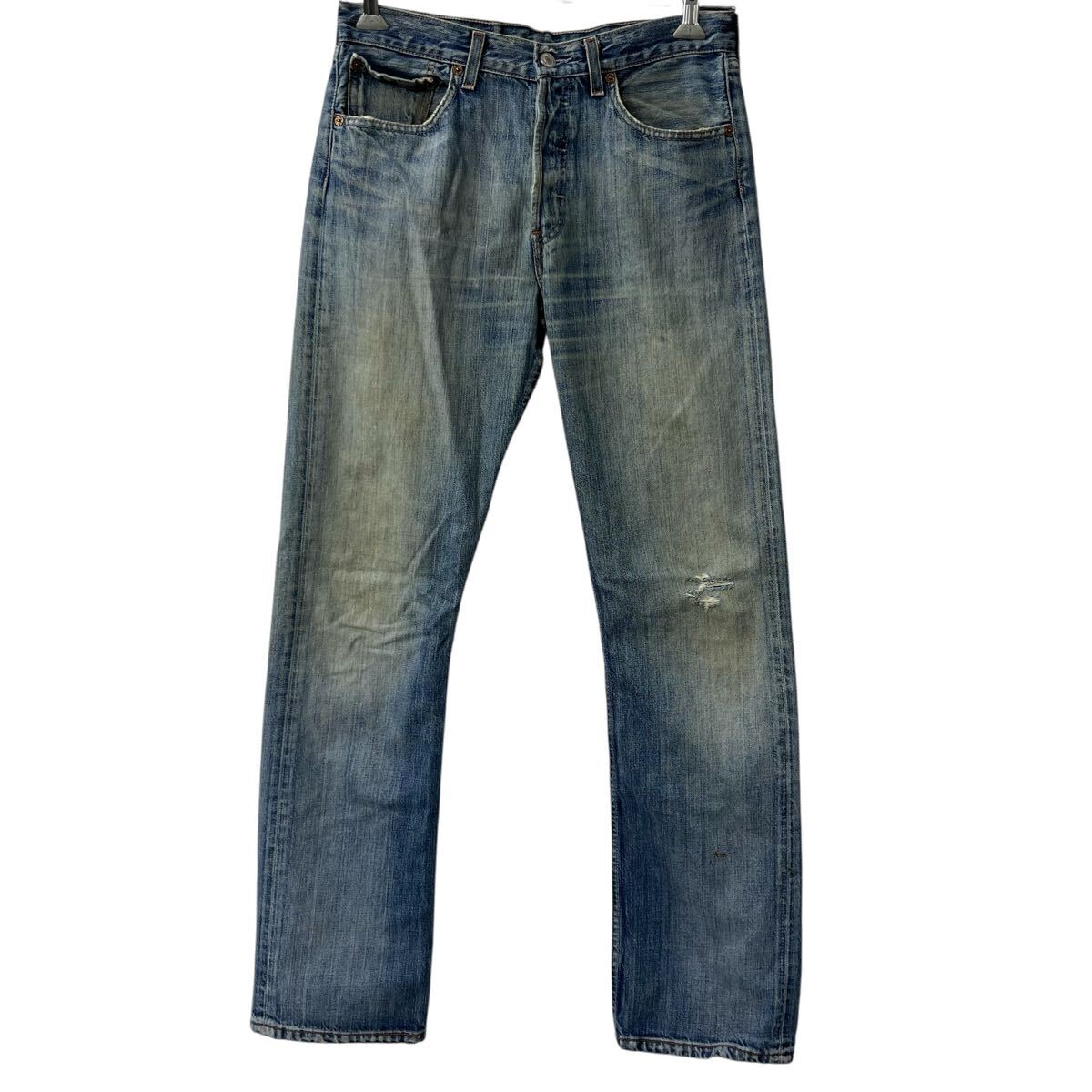 【中古】【古着】 Levi's 501 デニムパンツ W31 ブルー リーバイス ボタンフライ アメカジ ジーンズ デニム コットン 2601-533