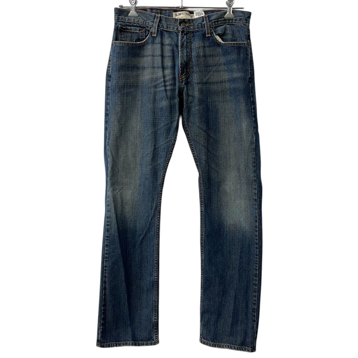 【中古】【古着】 Levi's 514 デニムパンツ W34 ブルー リーバイス ジップアップ アメカジ ジーンズ デニム コットン 2602-79