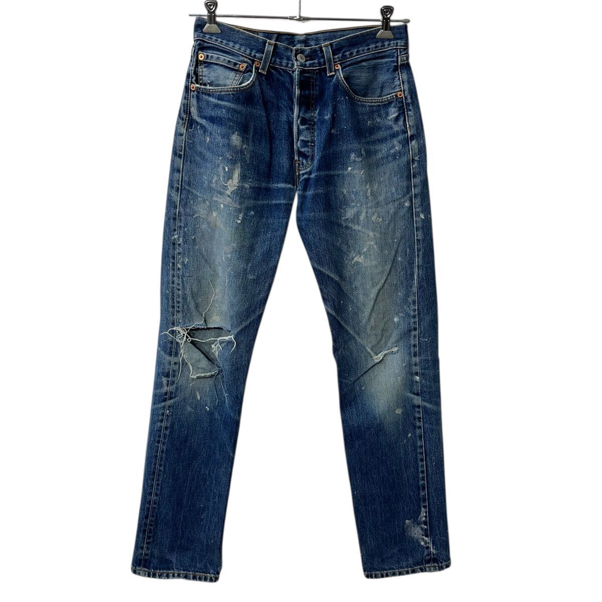 Rakuten - 【中古】【古着】 Levi's 501 デニムパンツ W32 ブルー リーバイス ボタンフライ アメカジ ジーンズ デニム コットン 2602-96