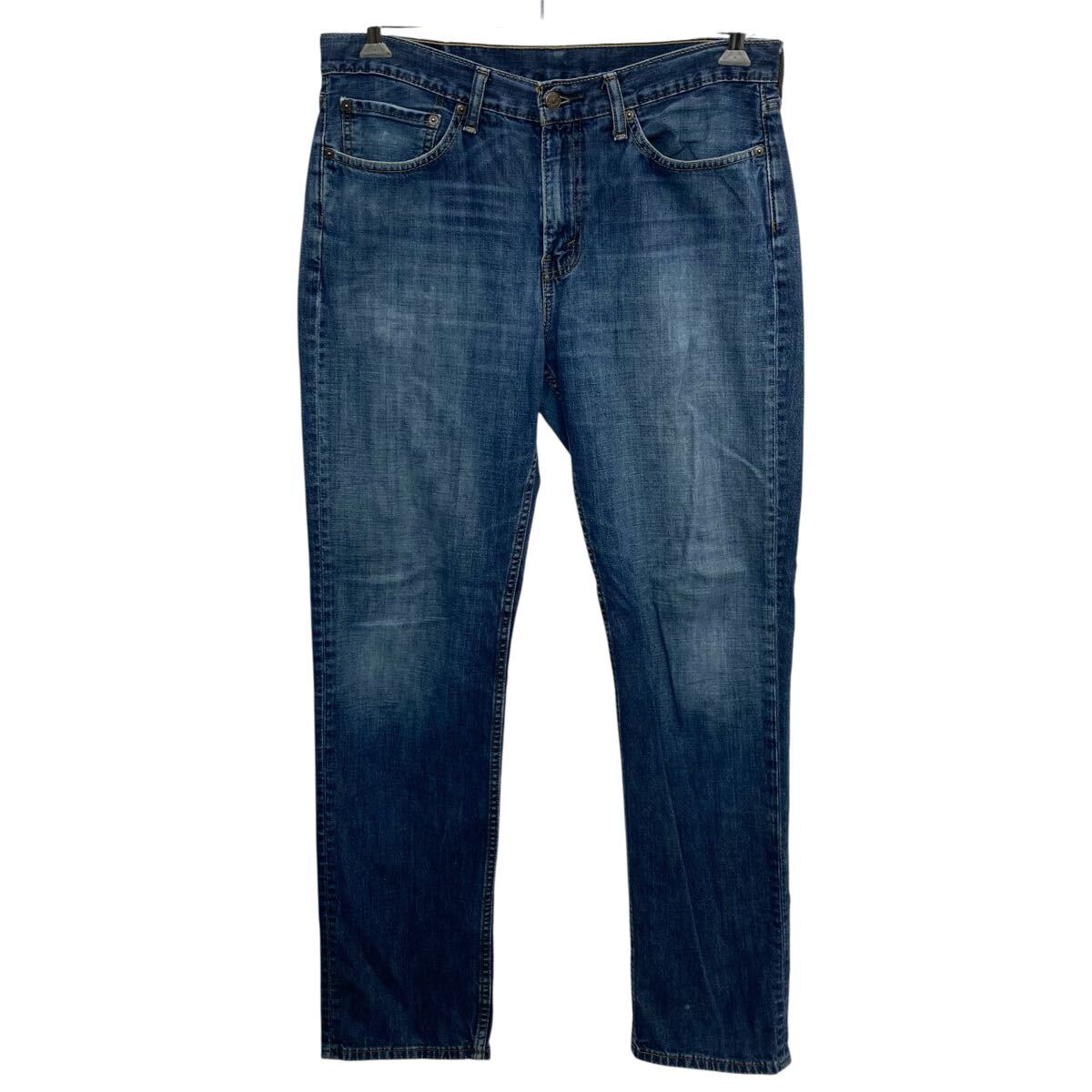 【中古】【古着】 メキシコ製 Levi's 514 デニムパンツ W34 ブルー リーバイス ジップアップ アメカジ カジュアル デニム ジーンズ 2602-179