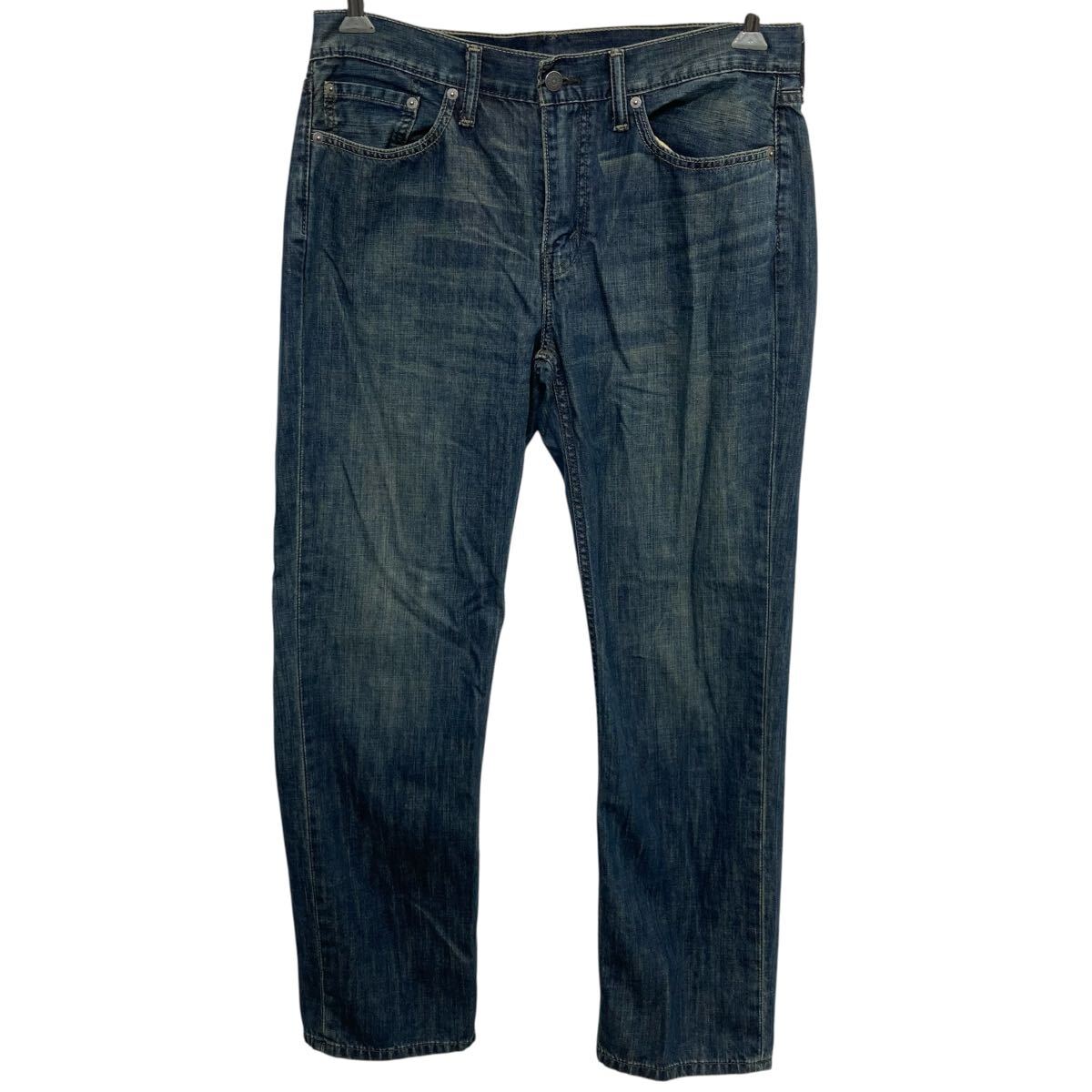 【中古】【古着】 Levi's 514 デニムパンツ W33 ダークブルー リーバイス ジップアップ アメカジ デニム ジーンズ 2602-188