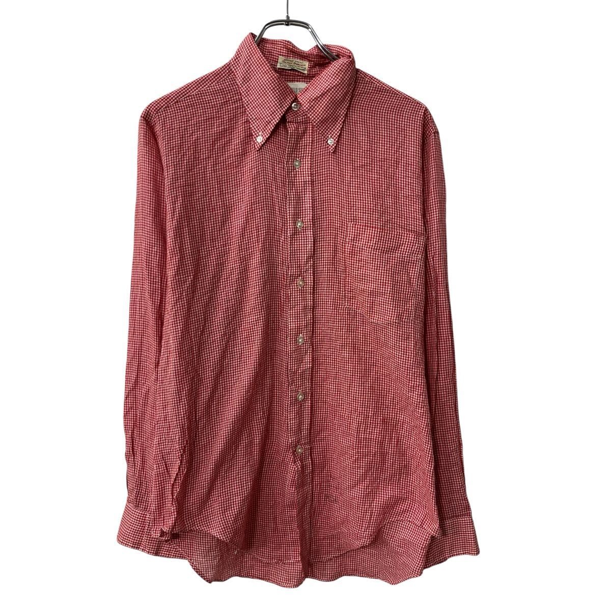 Other - 【中古】【古着】 〜00s THE FAIRFRELD STORE 長袖 チェックシャツ L〜 レッド ザフェアフィールドストア ボタンダウン ギンガムチェック 春物 a803-5080