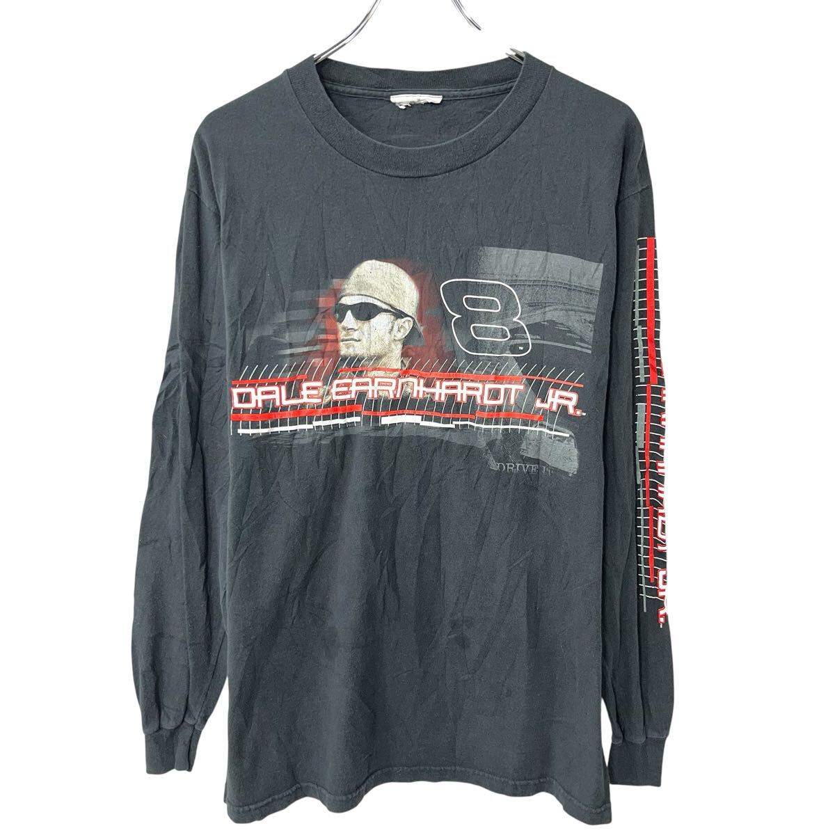 Men's Clothing - 【中古】【古着】 長袖 プリントTシャツ XL〜 ブラック ビックプリント スリーププリント ロンT プルオーバー トップス 春物 a803-5255