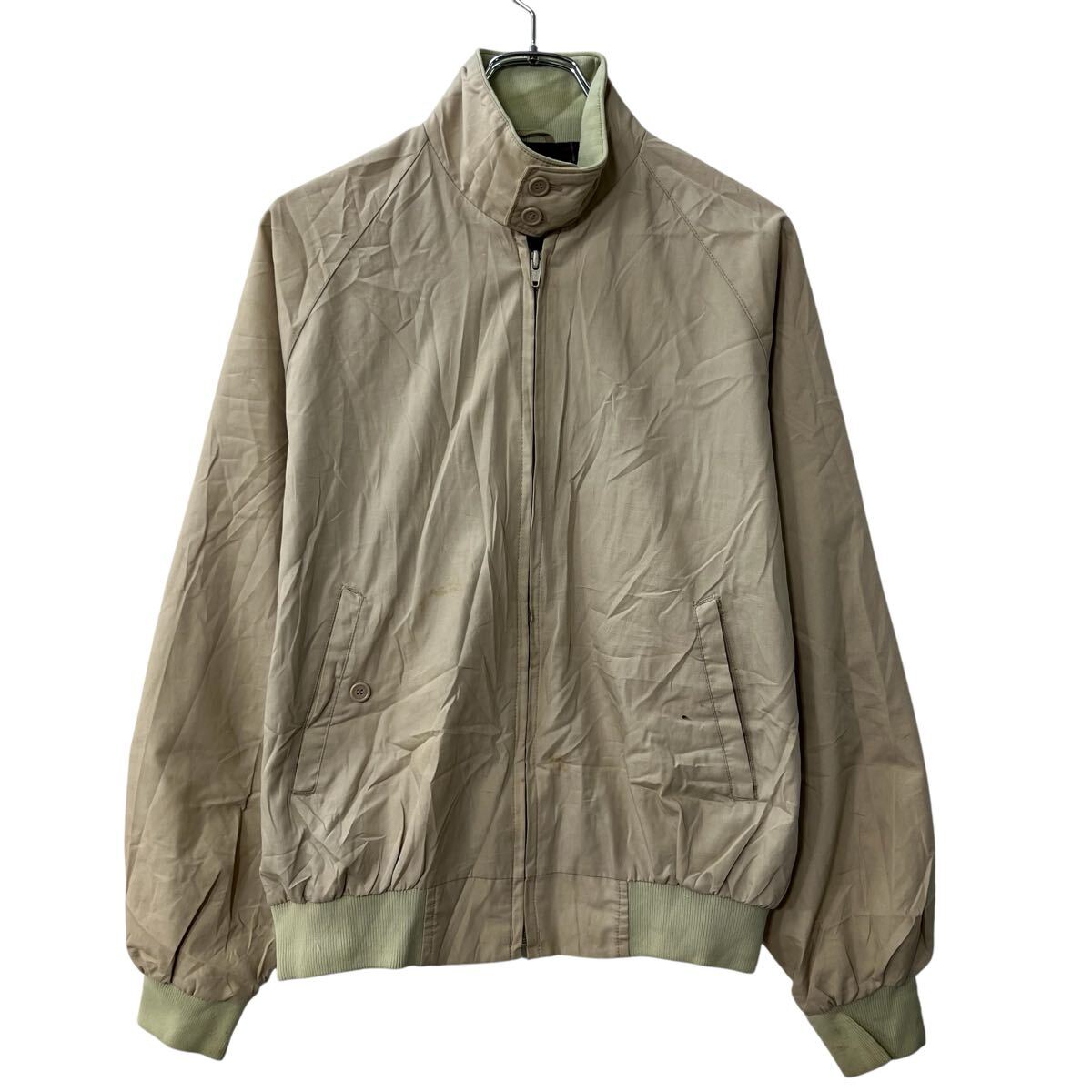 【中古】【古着】 CHUKKERS スウィングトップ M〜 ベージュ ジップアップ 無地 シンプル ラグラン アウター 春秋物 a803-5269