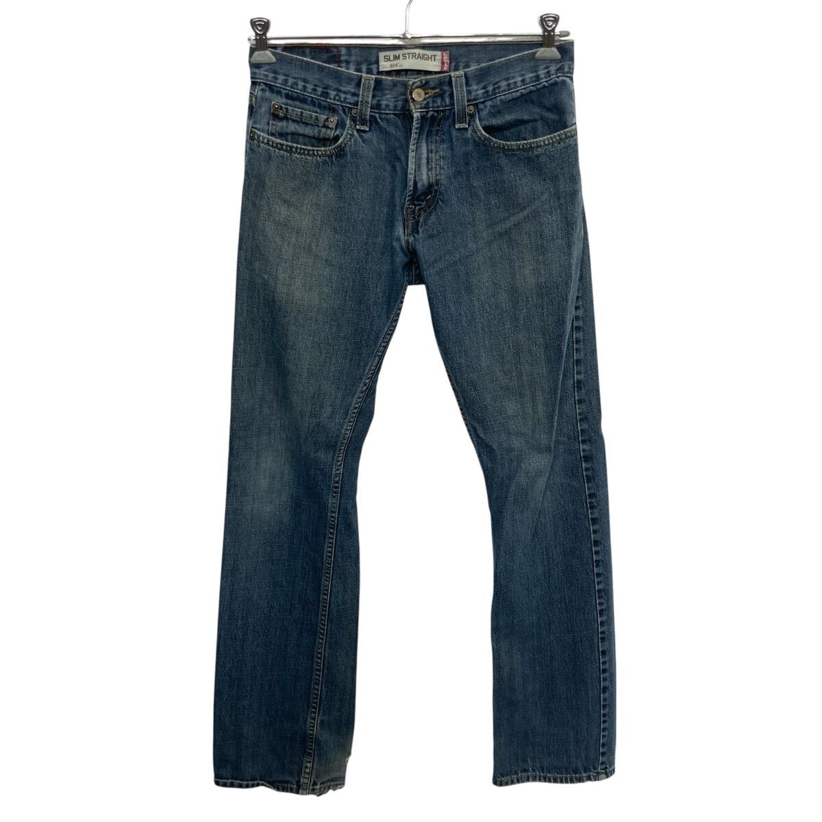【中古】【古着】 Levi's 514 デニムパンツ W31 ダークブルー リーバイス ジップアップ アメカジ ジーンズ デニム コットン スリムストレート 2603-231