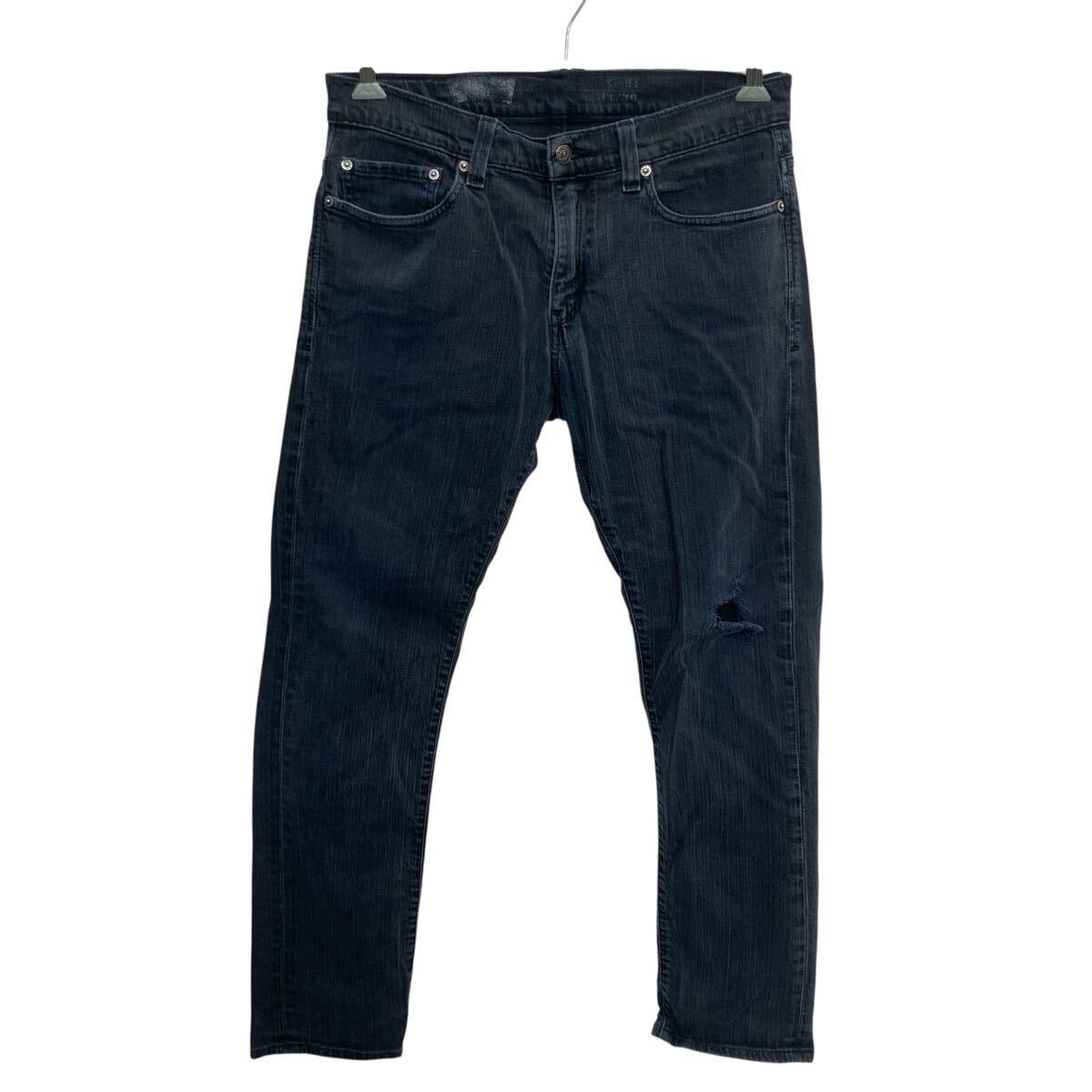 【中古】【古着】 メキシコ製 Levi's 511 デニムパンツ W33 ブラック リーバイス ジップアップ アメカジ ジーンズ デニム コットン スキニー 2603-241