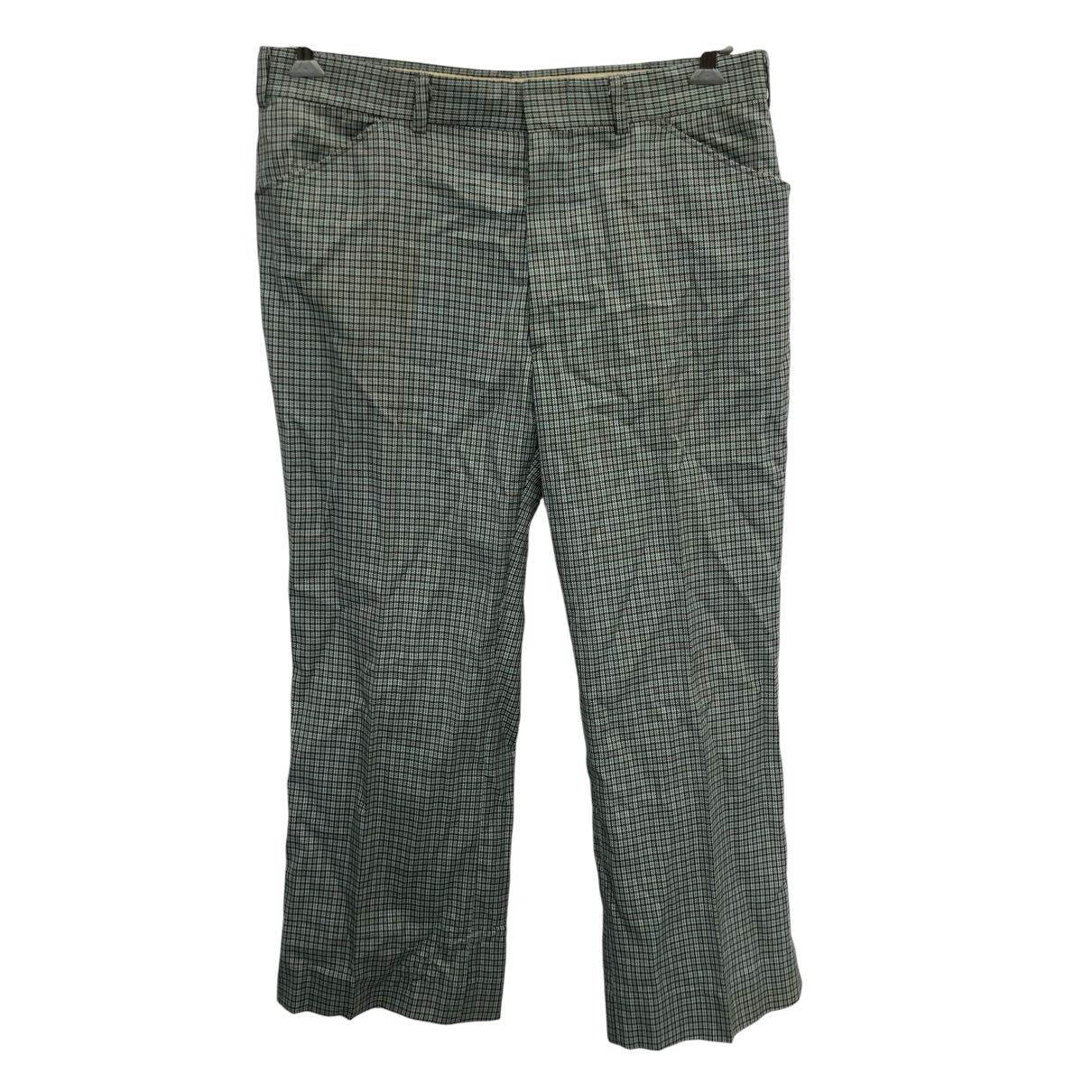 Rakuten - 【中古】【古着】 70〜80s チェック スラックスパンツ XL〜 マルチカラー タロンジップ ジップアップ 〜80年代 チェック柄 スラックス ボトムス 2603-293