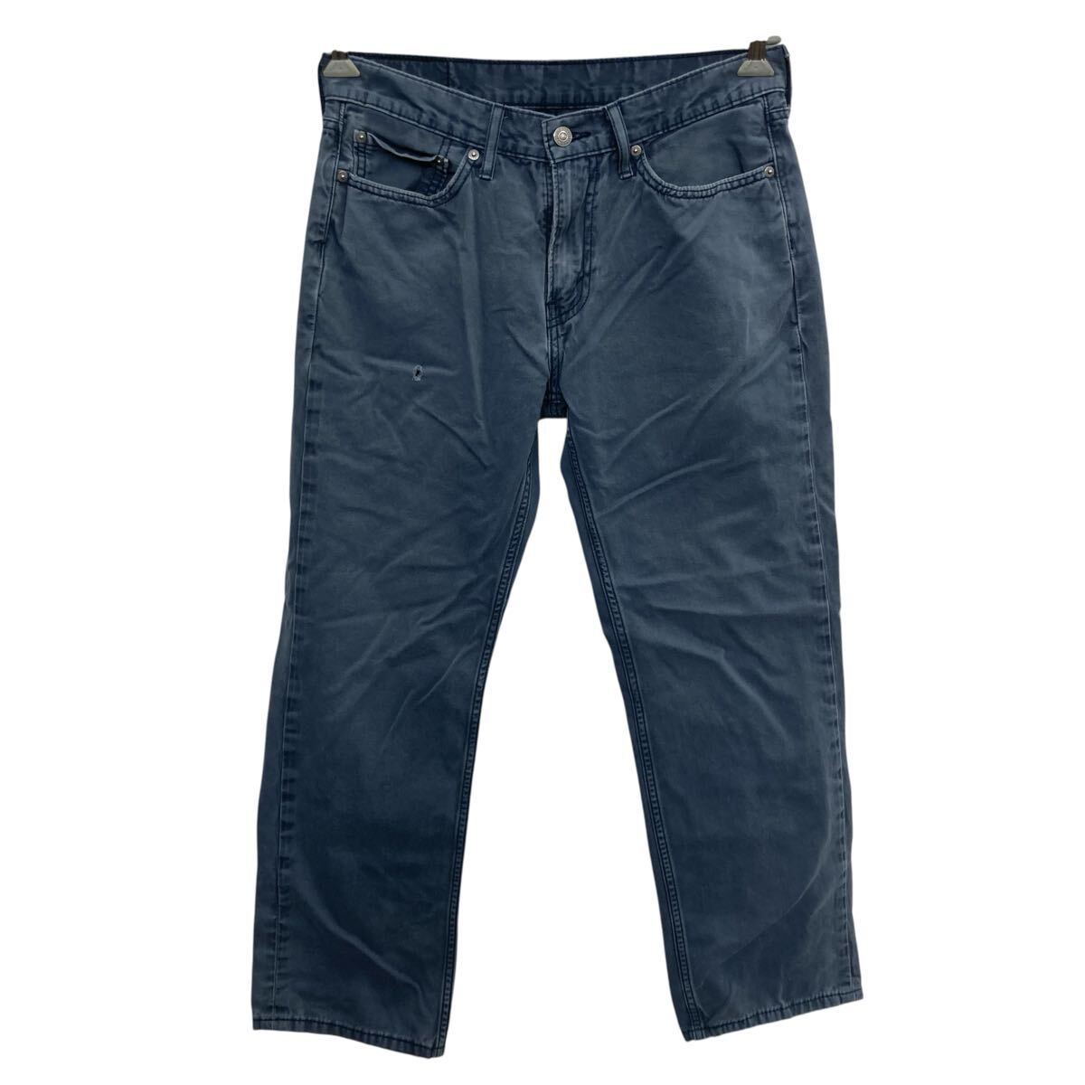 【中古】【古着】 Levi's 514 ワークパンツ W32 ブルーグレー リーバイス ジップアップ ワーク カジュアル 無地 2603-302