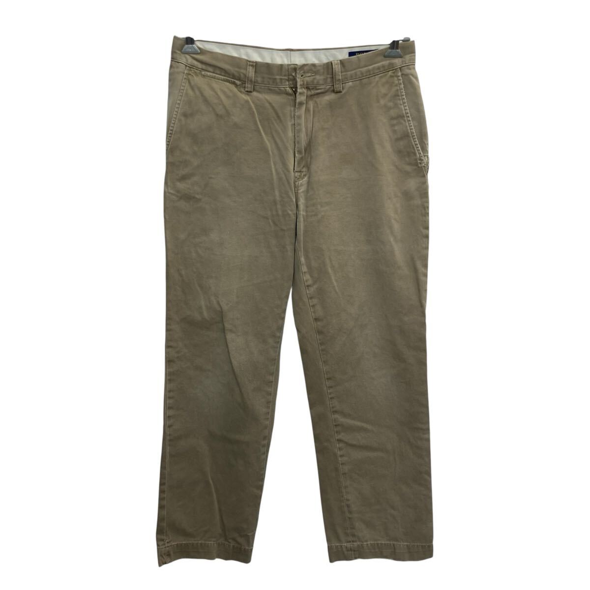 Pants - 【中古】【古着】 POLO RALPH LAUREN チノパン W32 ベージュ ポロラルフローレン ジップアップ カジュアル 無地 コットン 2603-348