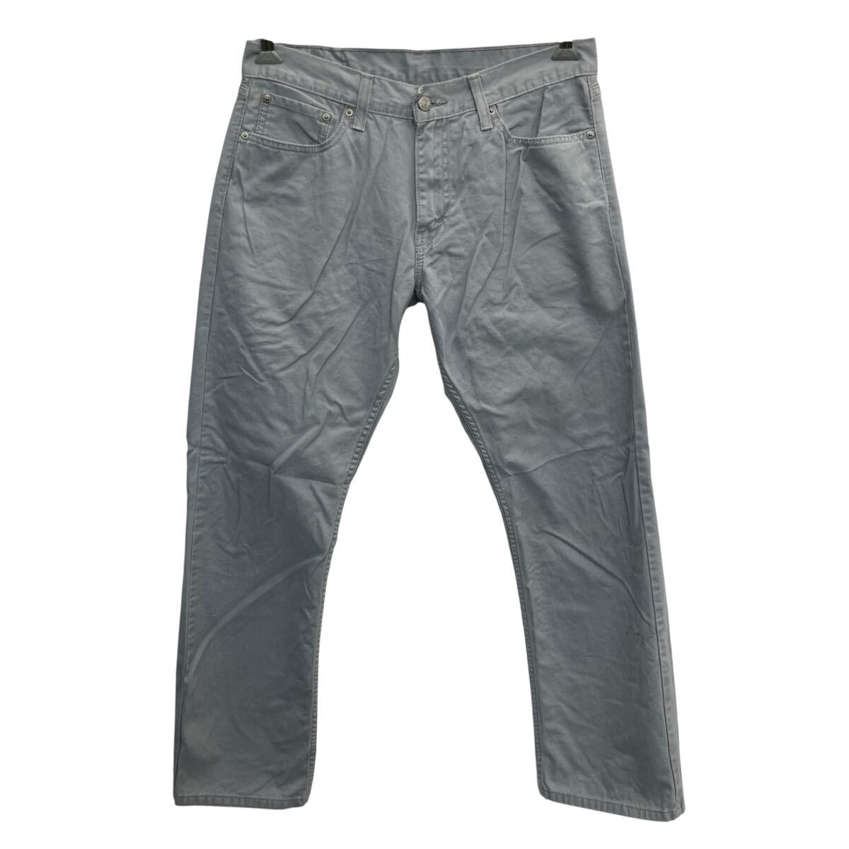 【中古】【古着】 Levi's 514 ワークパンツ W34 ライトグレー リーバイス ジップアップ ワーク カジュアル 無地 コットン 2603-355