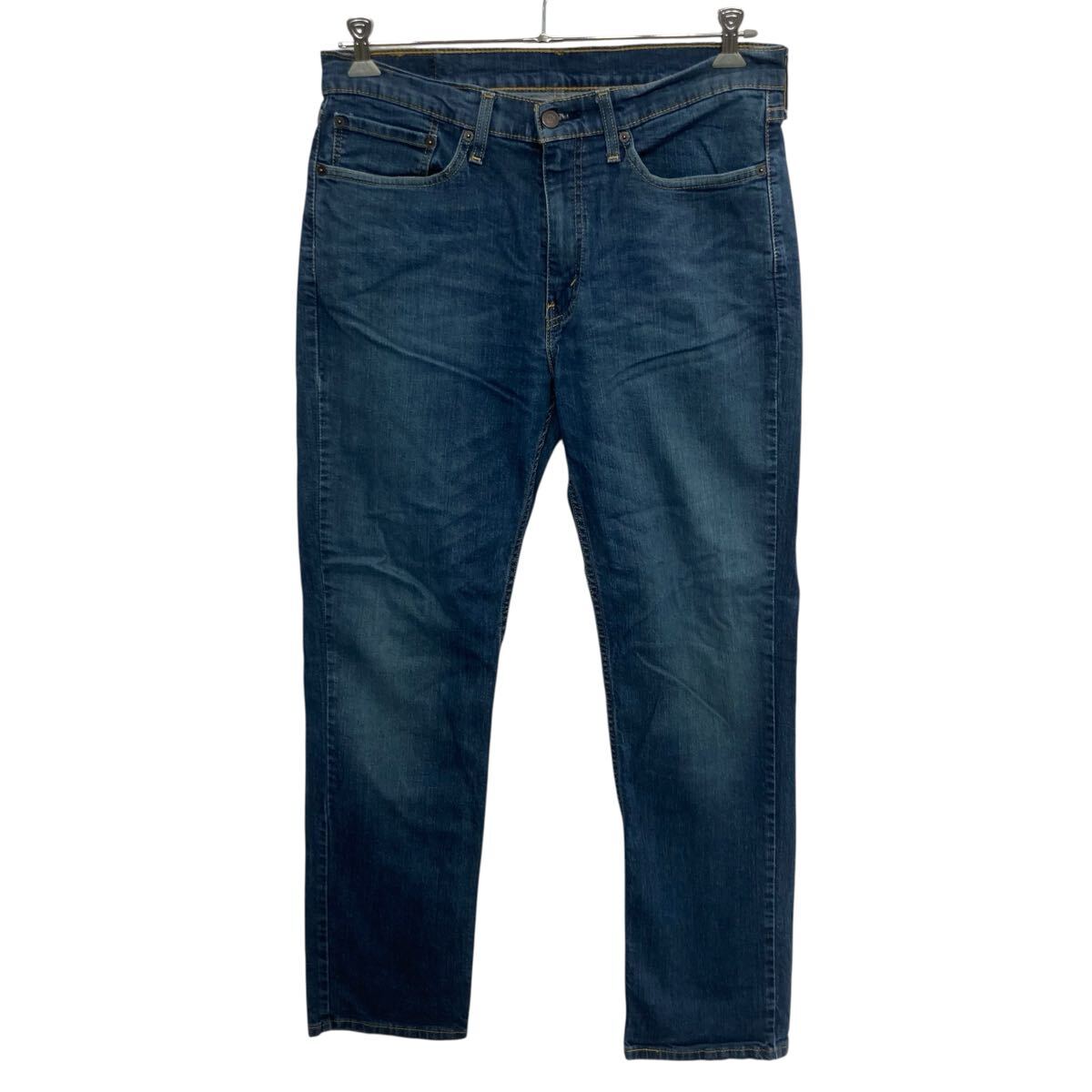 【中古】【古着】 Levi's 514 デニムパンツ W34 ダークブルー リーバイス ジップアップ デニム コットン アメカジ ジーンズ 2603-370