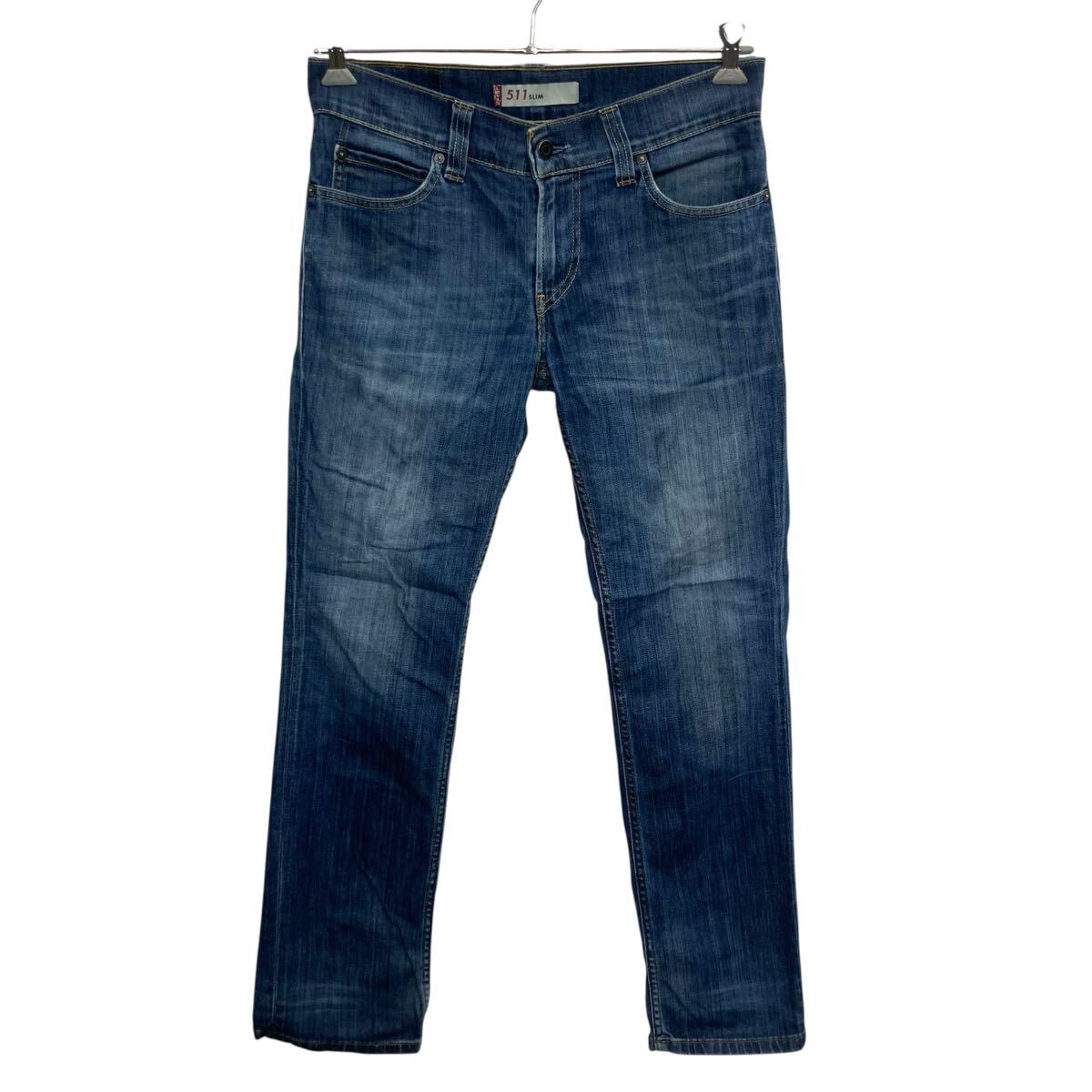 【中古】【古着】 Levi's 511 デニムパンツ W32 ブルー リーバイス ジップアップ デニム コットン スリム アメカジ ジーンズ 2603-377