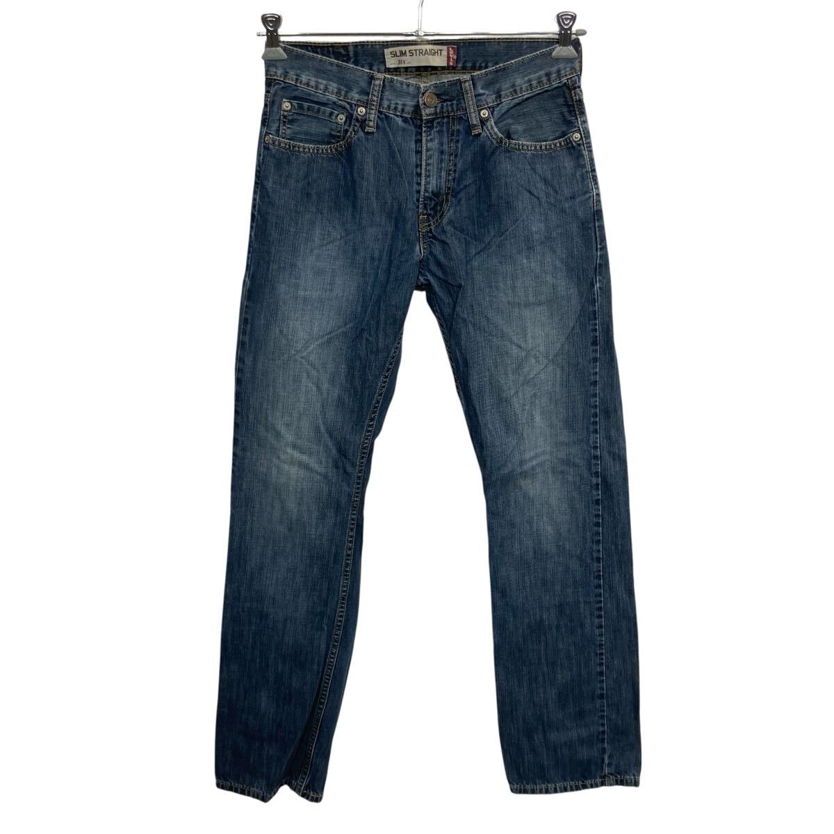 【中古】【古着】 Levi's 514 デニムパンツ W29 ブルー リーバイス ジップアップ デニム コットン スリムストレート アメカジ ジーンズ 2603-379