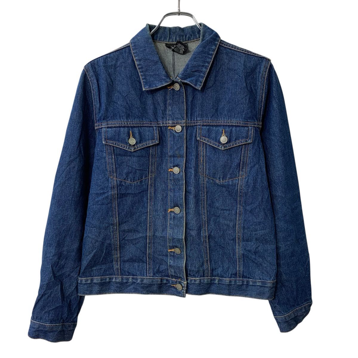 【中古】【古着】 Style&CO. デニムジャケット M インディゴブルー ボタン コットン 胸ポケット デニム アメカジ アウター 春秋物 a803..