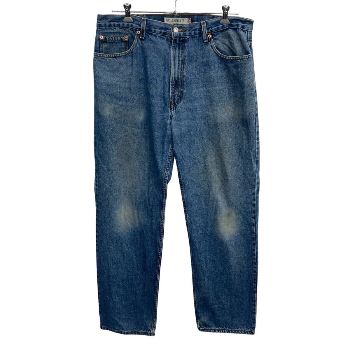 【中古】【古着】 Levi's 550 デニムパンツ W38 インディゴブルー リーバイス ジップアップ ビッグサイズ テーパード アメカジ デニム ジーンズ 2604-66