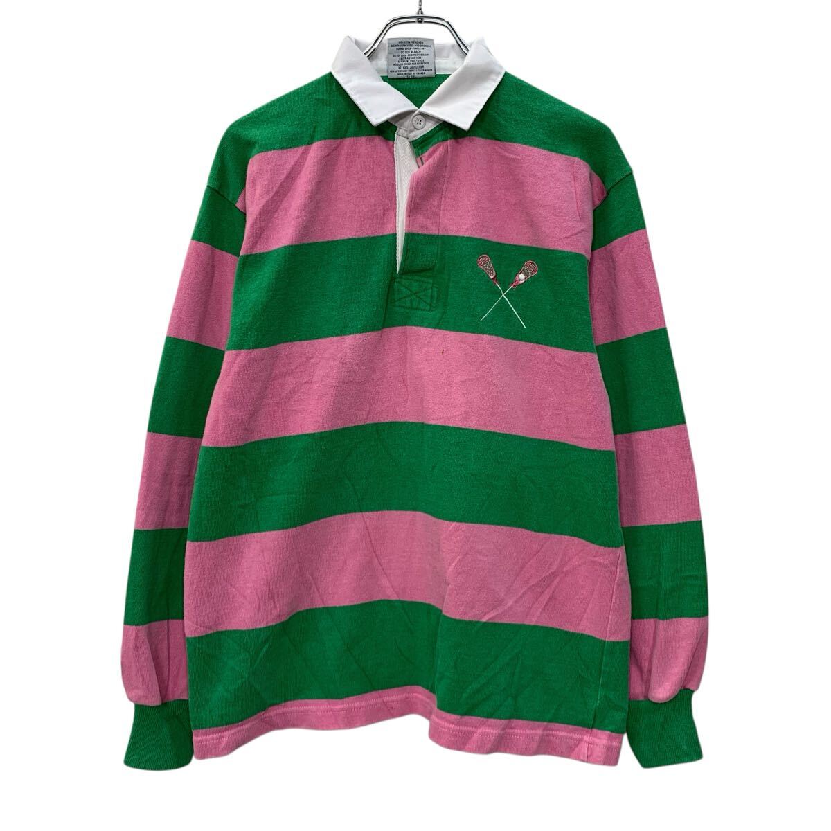 【CLUBHAUS別注】バーバリアン ラガーシャツ M グリーン 美品 希少 Barbarian（バーバリアン） BARBARIAN SPECIAL EDITION L/S RUGGER
