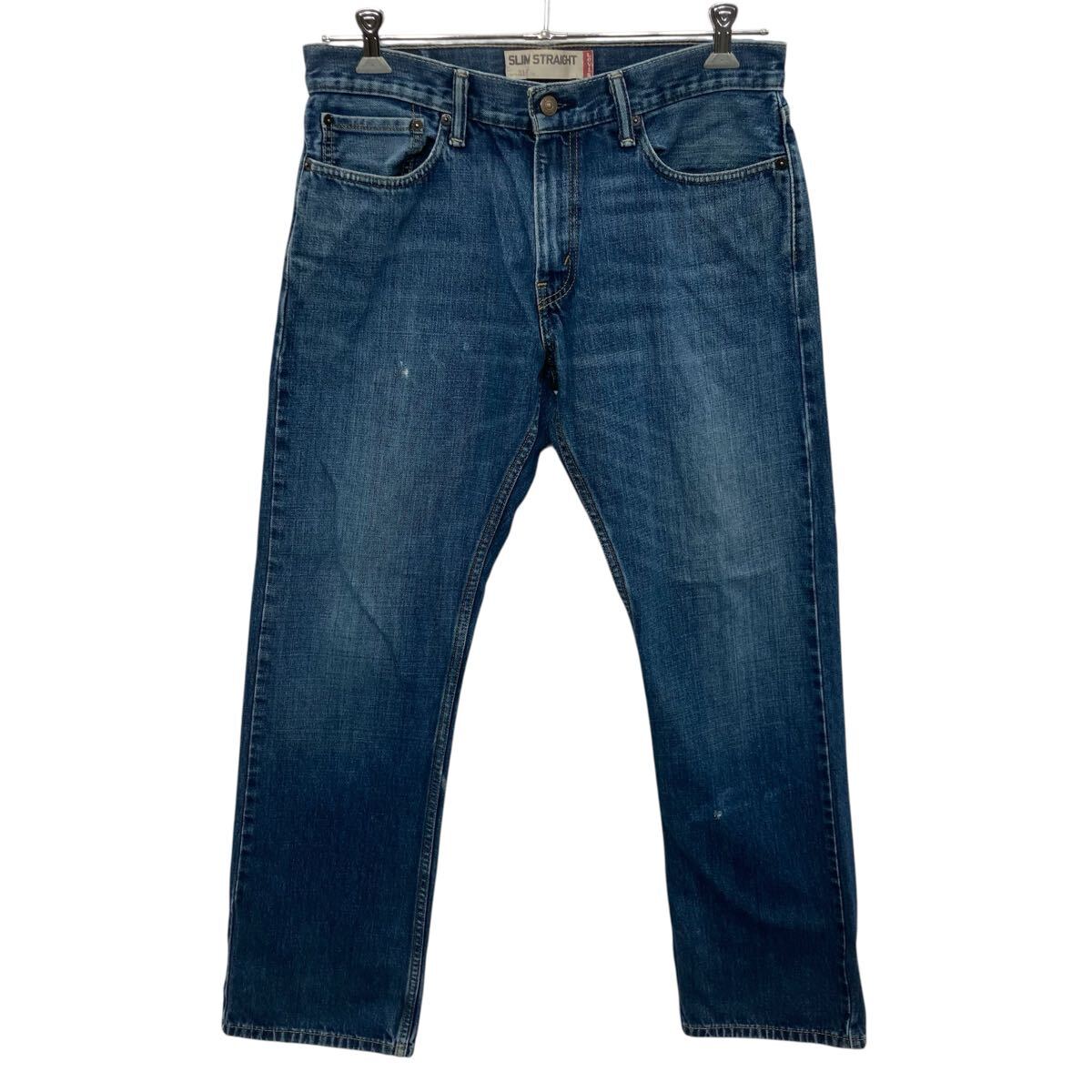 【中古】【古着】 Levi's 514 デニムパンツ W33 インディゴブルー リーバイス ジップアップ スリムストレート アメカジ デニム ジーンズ 2604-424