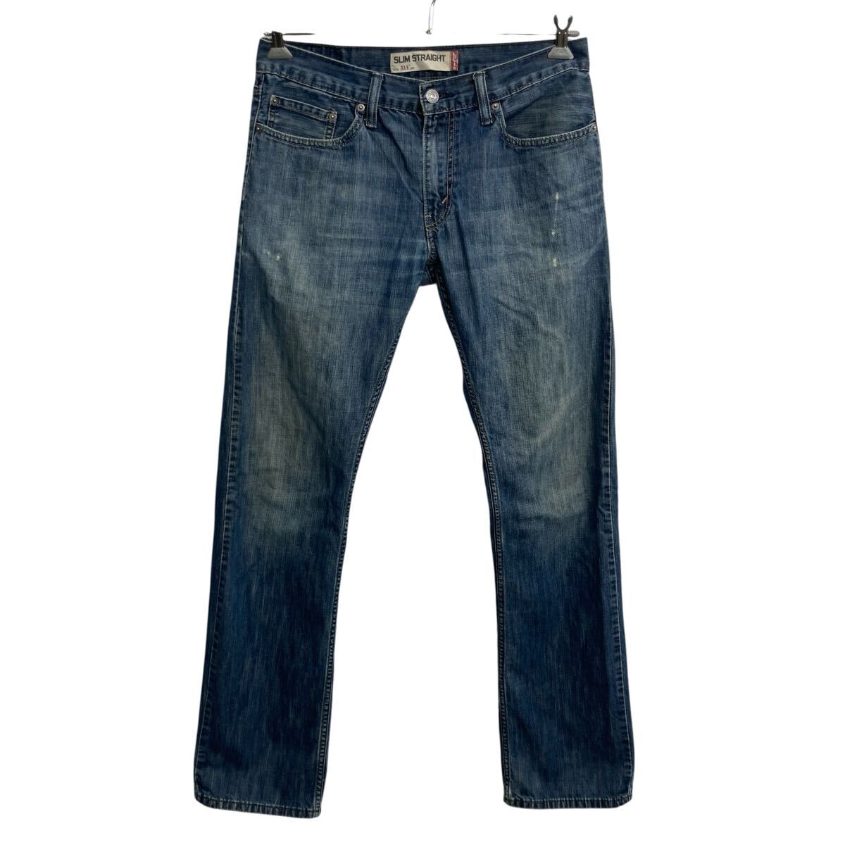 【中古】【古着】 Levi's 514 デニムパンツ W32 ブルー リーバイス ジップアップ 紙パッチ コインポケット アメカジ デニム ジーンズ 2604-433