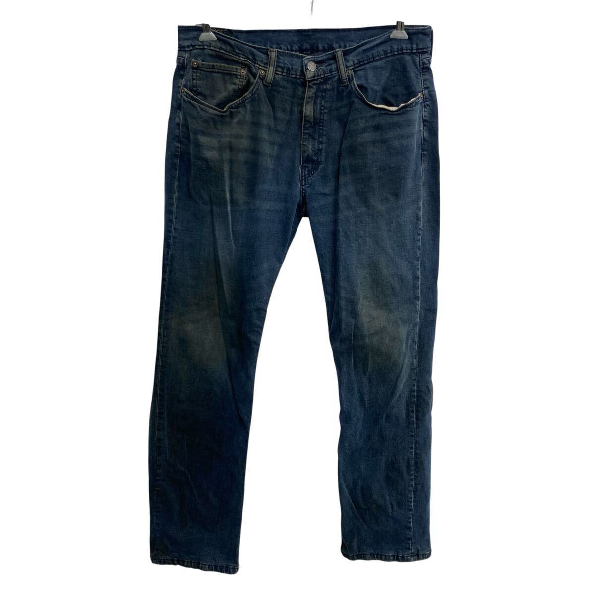 【中古】【古着】 Levi's 514 デニムパンツ W36 ダークブルー リーバイス ジップアップ 紙パッチ コインポケット アメカジ デニム ジーンズ 2604-445