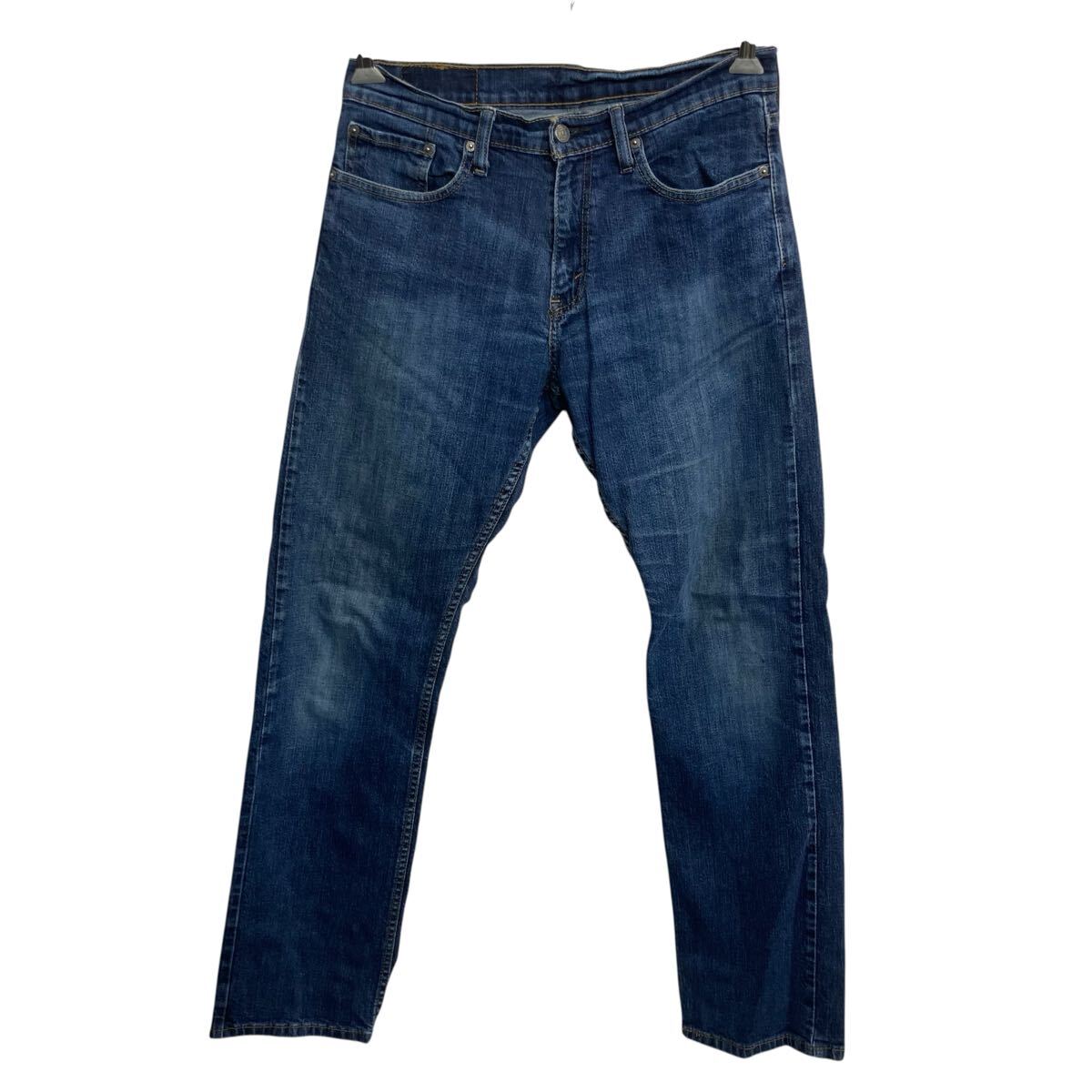 【中古】【古着】 メキシコ製 Levi's 514 デニムパンツ W32 ブルー リーバイス ジップアップ 紙パッチ コインポケット アメカジ デニム ジーンズ 2604-464