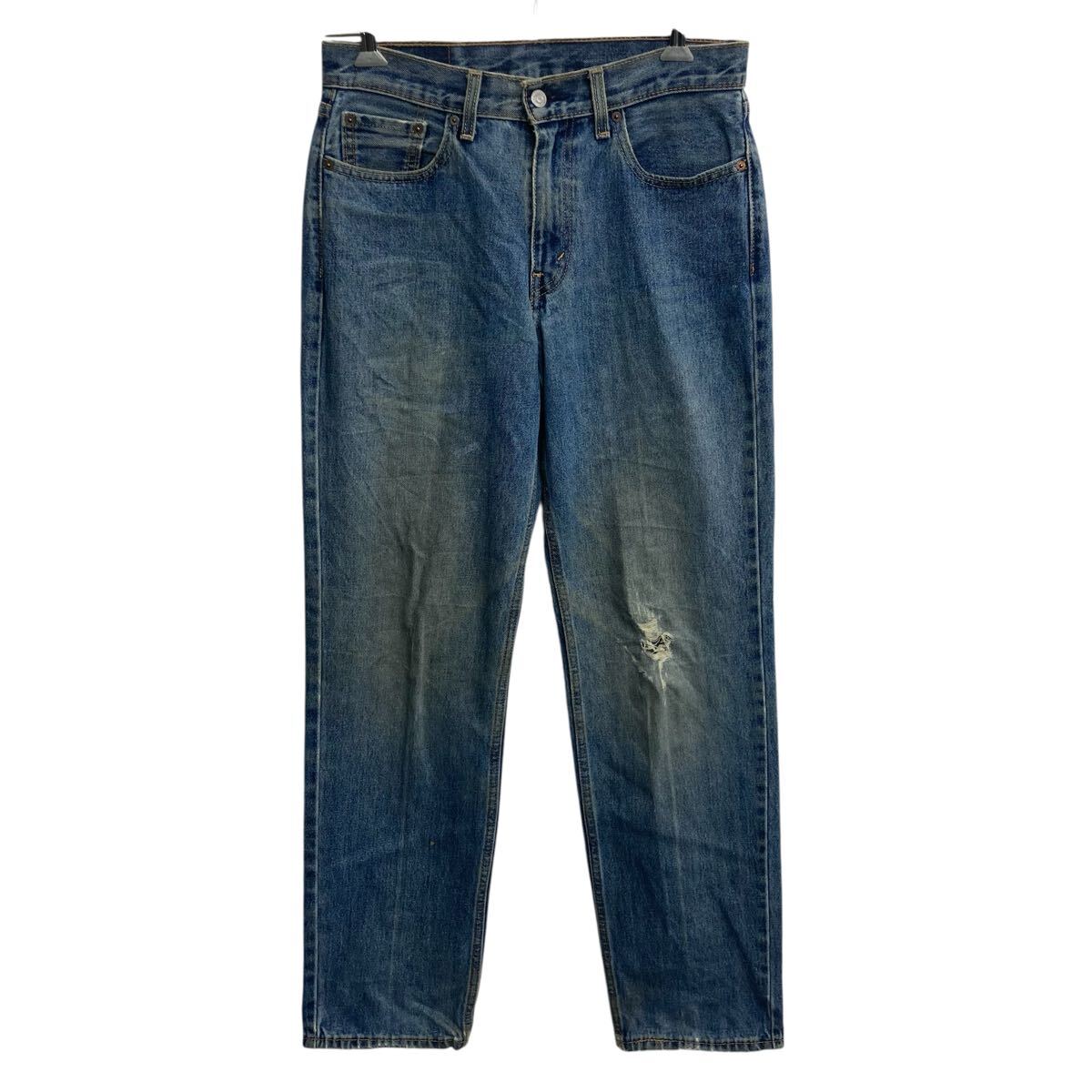 【中古】【古着】 Levi's 550 デニムパンツ W30 ブルー リーバイス ジップアップ テーパード コインポケット アメカジ デニム ジーンズ 2604-557