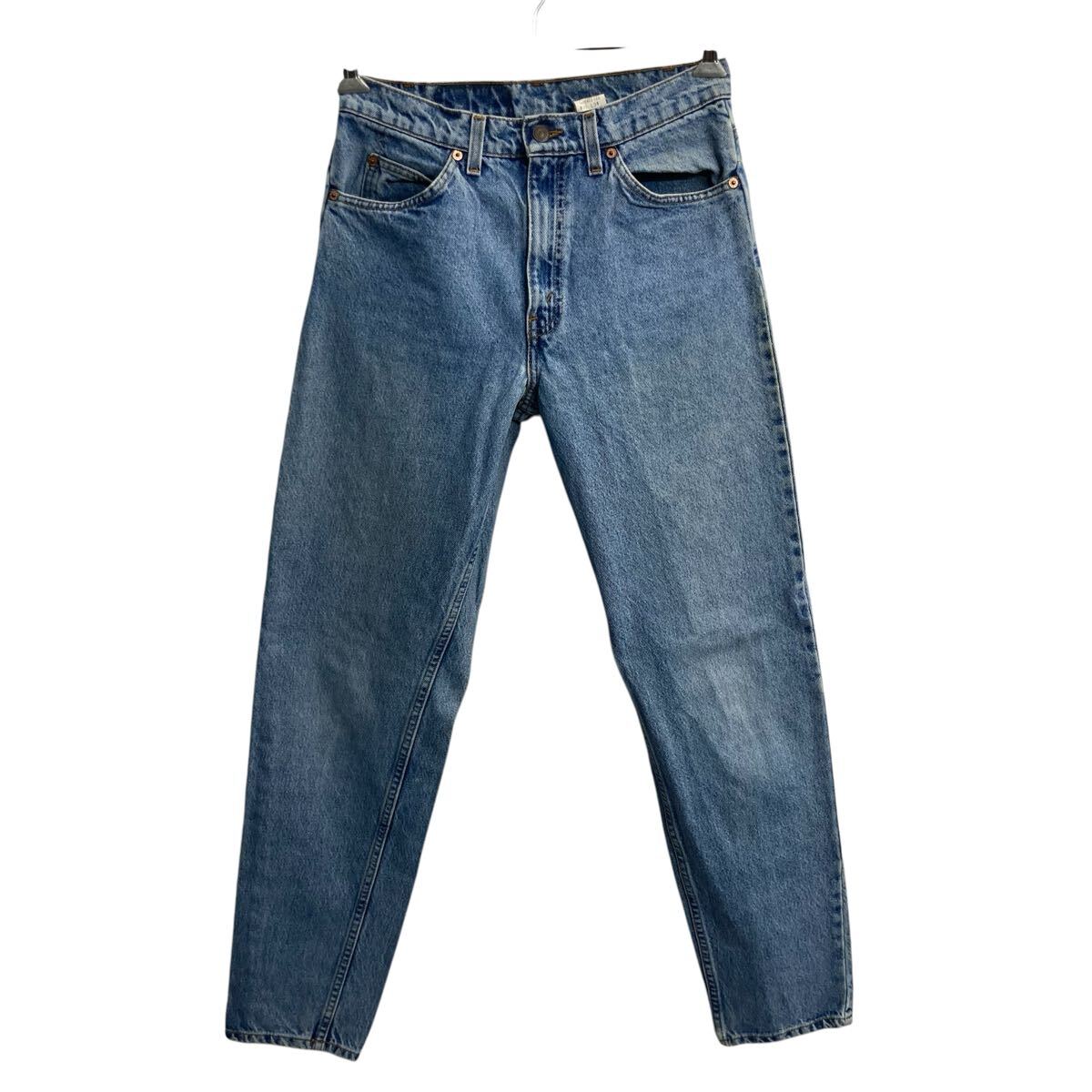 【中古】【古着】 90s メキシコ製 Levi's 550 デニムパンツ W31 ブルー リーバイス ジップアップ 95年製 紙タグ オレンジタブ デニム ジーンズ 2604-606