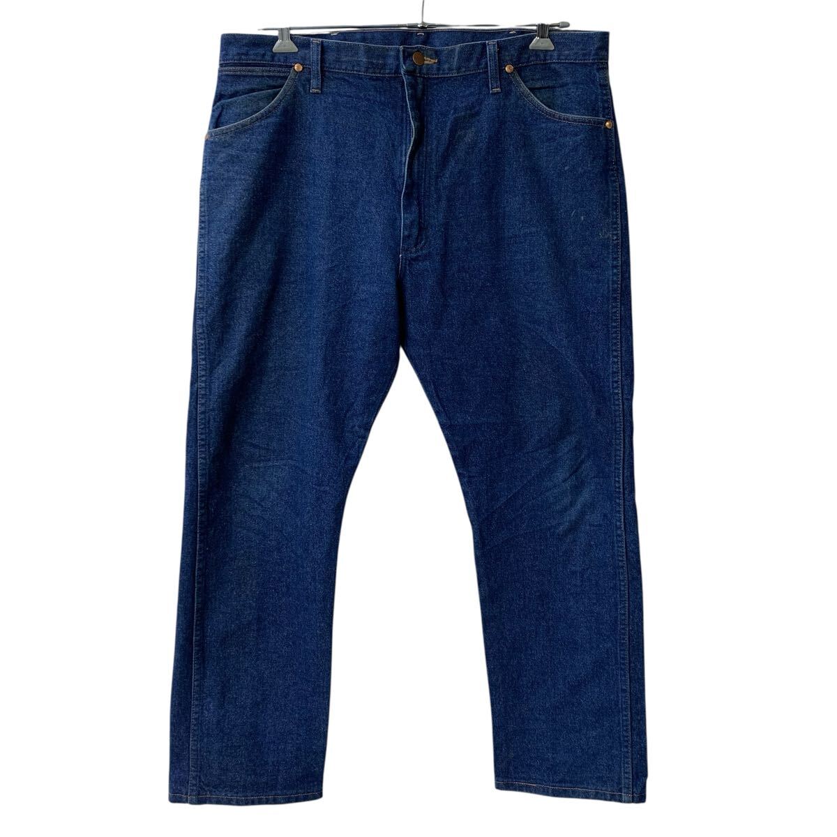 Rakuten - 【中古】【古着】 メキシコ製 Wrangler デニムパンツ W40 インディゴブルー ラングラー ジップアップ 革パッチ ビックサイズ アメカジ ジーンズ 2605-44