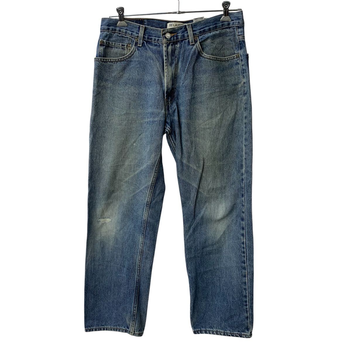 【中古】【古着】 Levi's 550 デニムパンツ W34 インディゴブルー リーバイス ジップアップ 紙パッチ コインポケット アメカジ デニム ジーンズ 2605-66