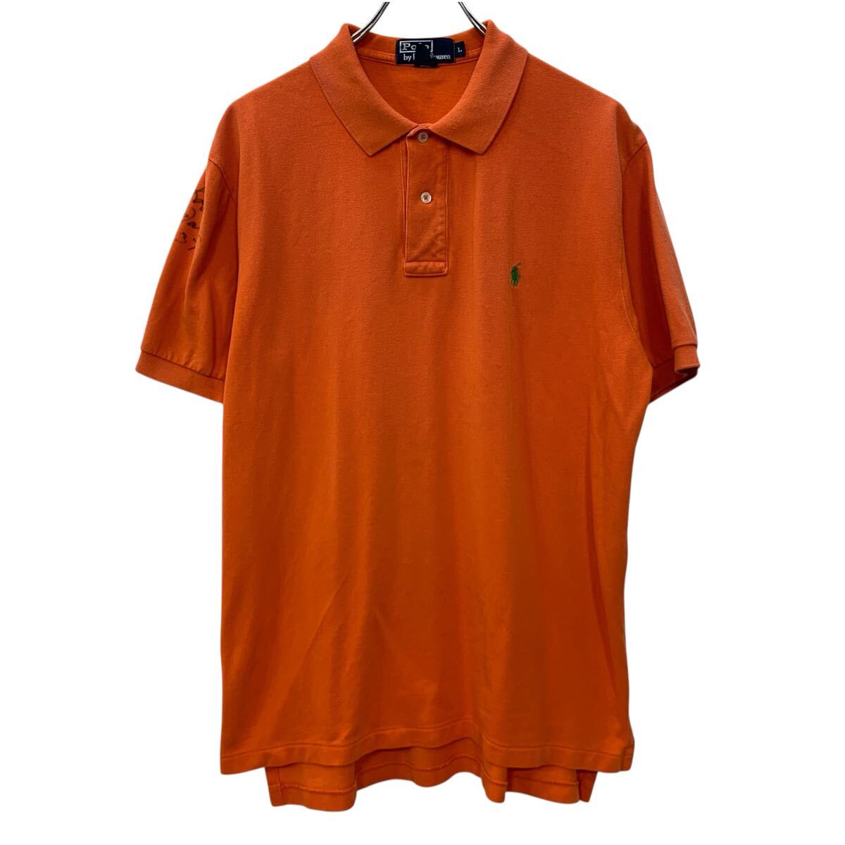 Rakuten - 【中古】【古着】 90s POLO by RALPH LAUREN 半袖 ポロシャツ L オレンジ ポロバイラルフローレン ハーフボタン 90年代 ポニー刺繍 夏物 a805-5094
