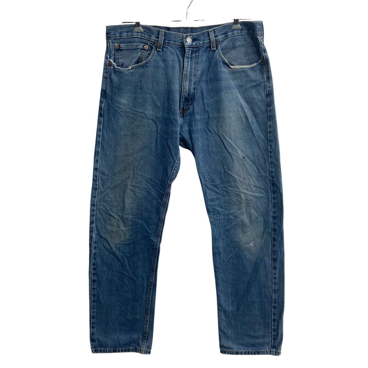 樂天商城 - 【中古】【古着】 Levi's 505 デニムパンツ W38 ブルー リーバイス ジップアップ ビッグサイズ コインポケット アメカジ デニム ジーンズ 2605-234