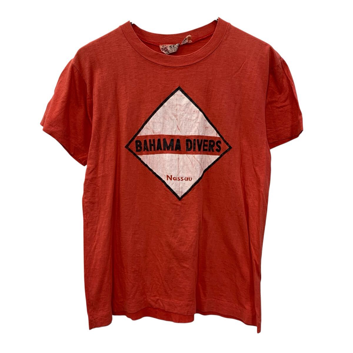 Other - 【中古】【古着】 70〜80s 双牛 Doable Bull 半袖 プリントTシャツ L レッド プルオーバー 〜80年代 ビッグプリント コットンポリ 夏物 a805-5413