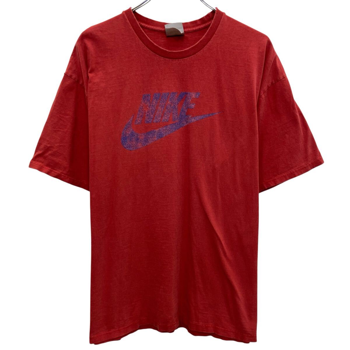 Rakuten - 【中古】【古着】 ~00s NIKE 半袖 プリントTシャツ XL レッド ナイキ プルオーバー ~00年代 クルーネック ワンポイント カットソー 夏物 a805-6285