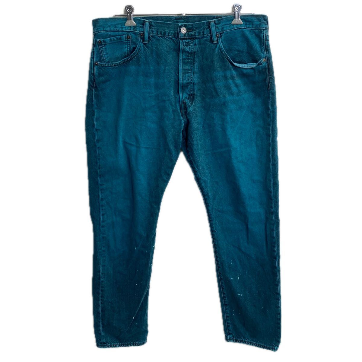 Rakuten - 【中古】【古着】 メキシコ製 Levi's 501 CT デニムパンツ W38 グリーン リーバイス ボタンフライ ビッグサイズ アメカジ デニム ジーンズ 2605-453