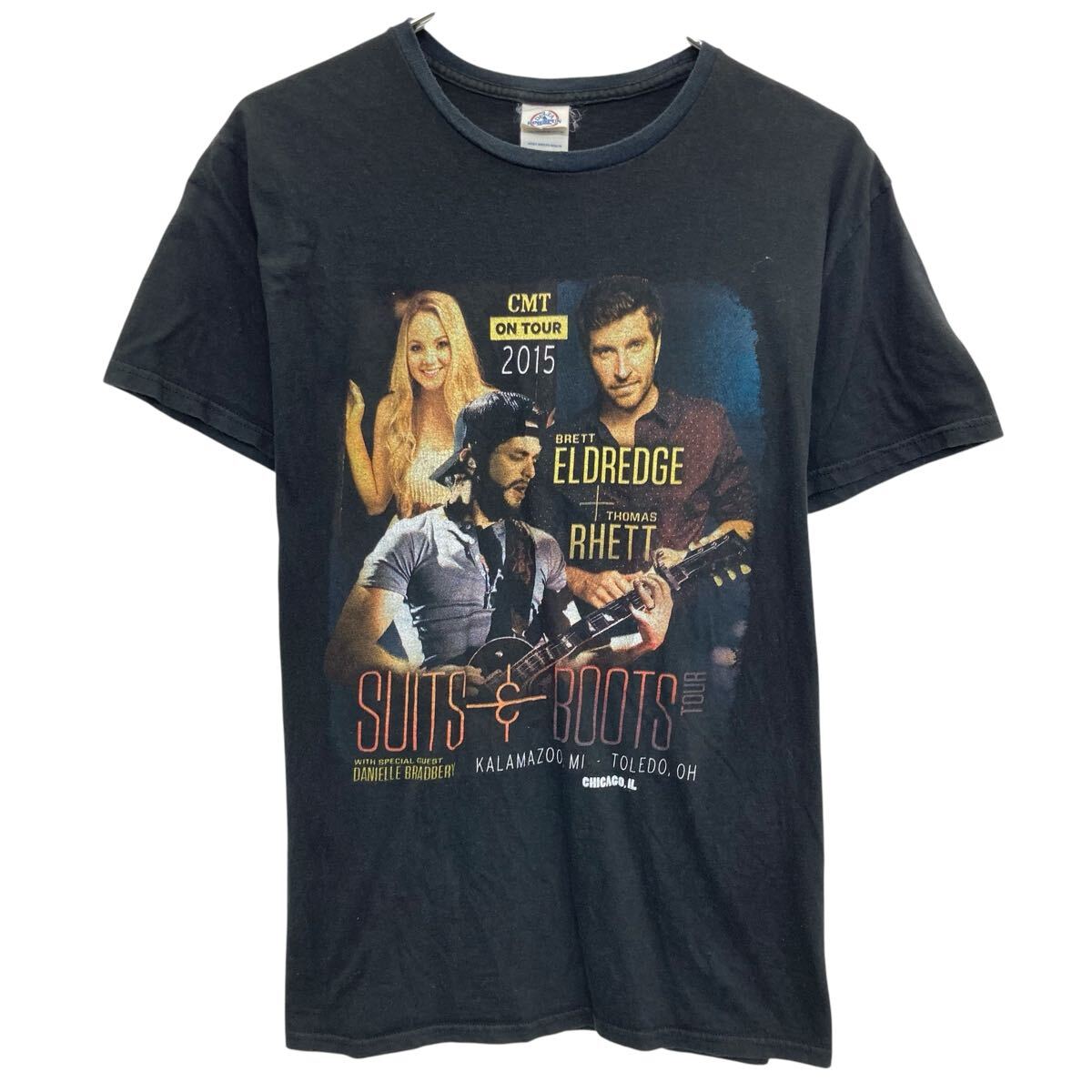  DELTA 半袖 バンドTシャツ L ブラック デルタ プルオーバー 両面プリント Suits & Boots Tour バンT ツアーT カットソー 夏物 a805-6654