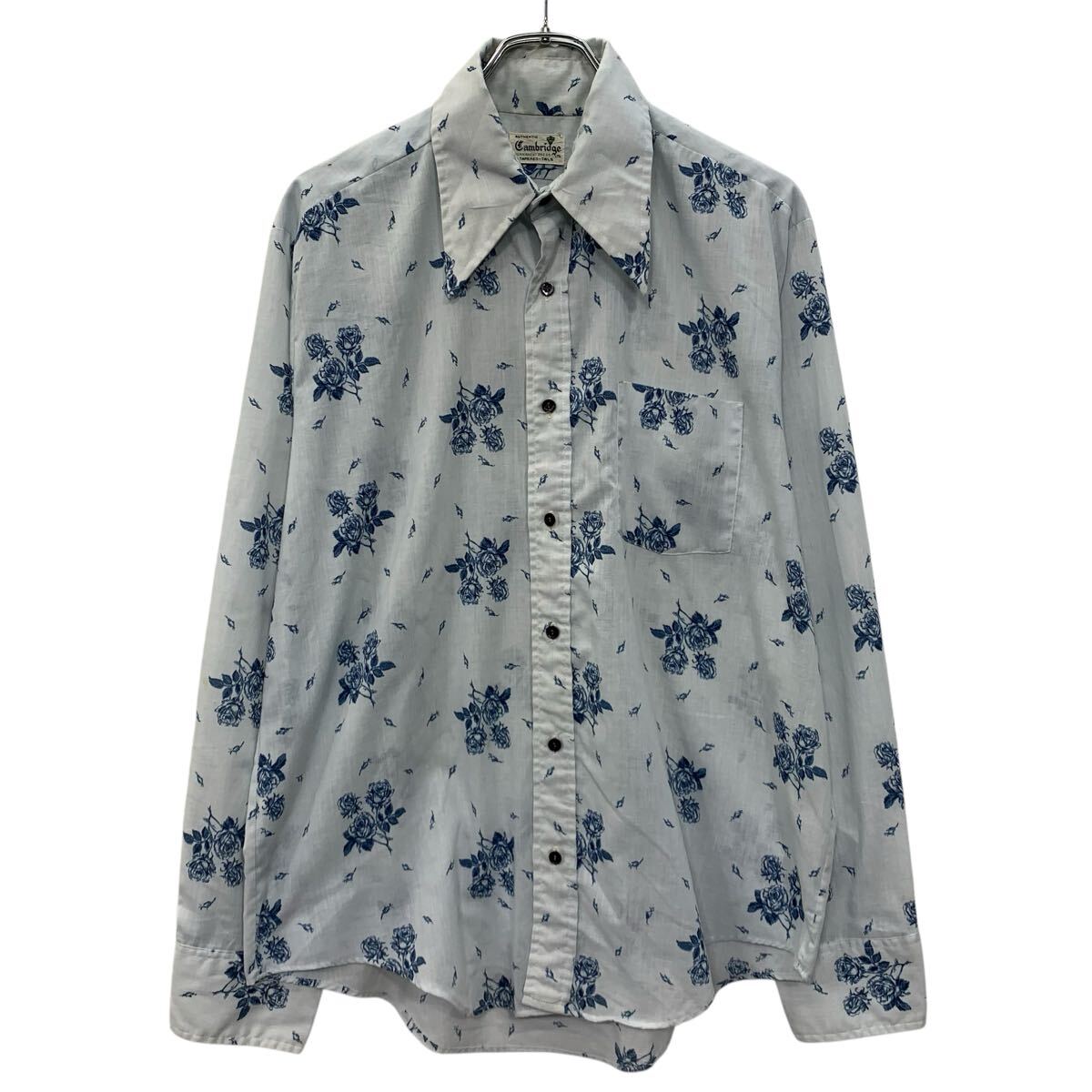 楽天市場】柄シャツ 古着（カラーブルー）（メンズファッション）の通販