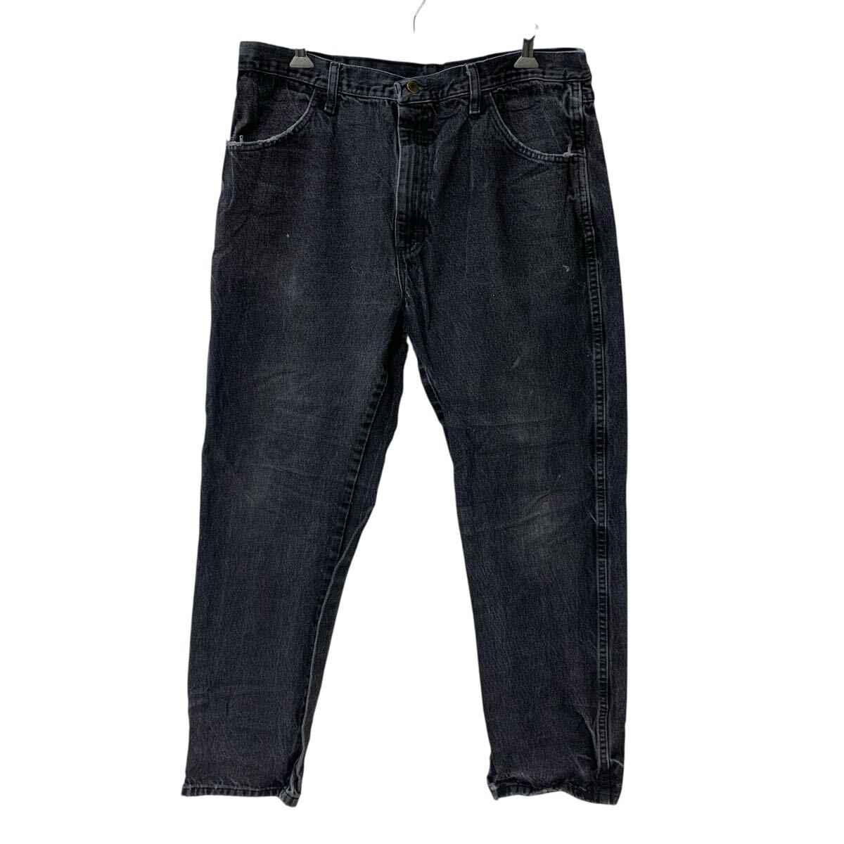  メキシコ製 RUSTLER デニムパンツ W38 ブラック ラスラー ジップアップ ビッグサイズ アメカジ デニム ジーンズ 2605-550