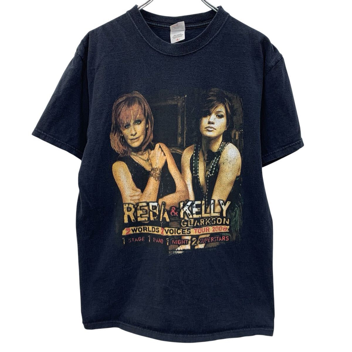  00s anvil 半袖 プリントTシャツ L ブラック アンビル プルオーバー 00年代 ビーバ&ケリー アーティスト ツアーT 夏物 a805-6783