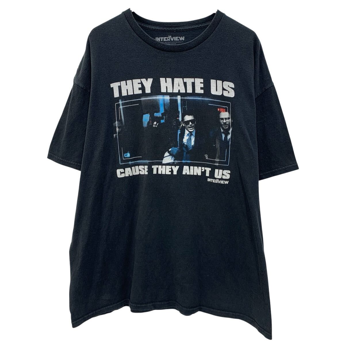  THE INTERVIEW 半袖 ムービーTシャツ XXL ブラック ザ インタビュー プルオーバー ビッグプリント ムービーT 映画 夏物 a805-6978