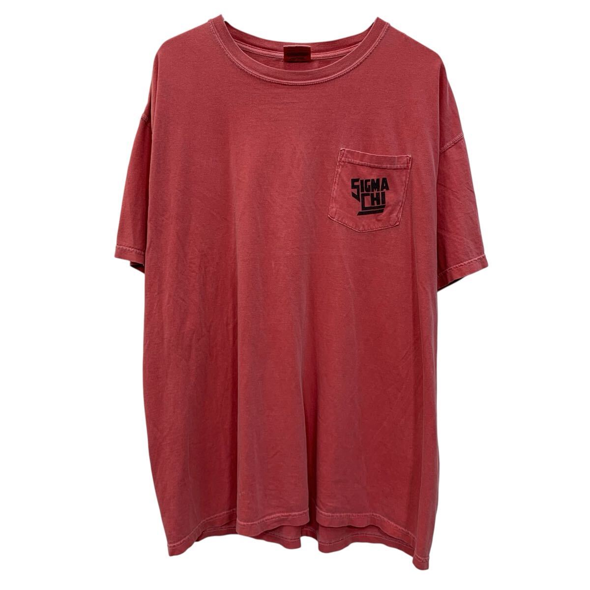 【中古】【古着】 COMFORT COLORS Thin Lizzy 半袖 バンドTシャツ XL レッド シンリジィ プルオーバー バックプリント バンT 両面プリント 夏物 a806-5685