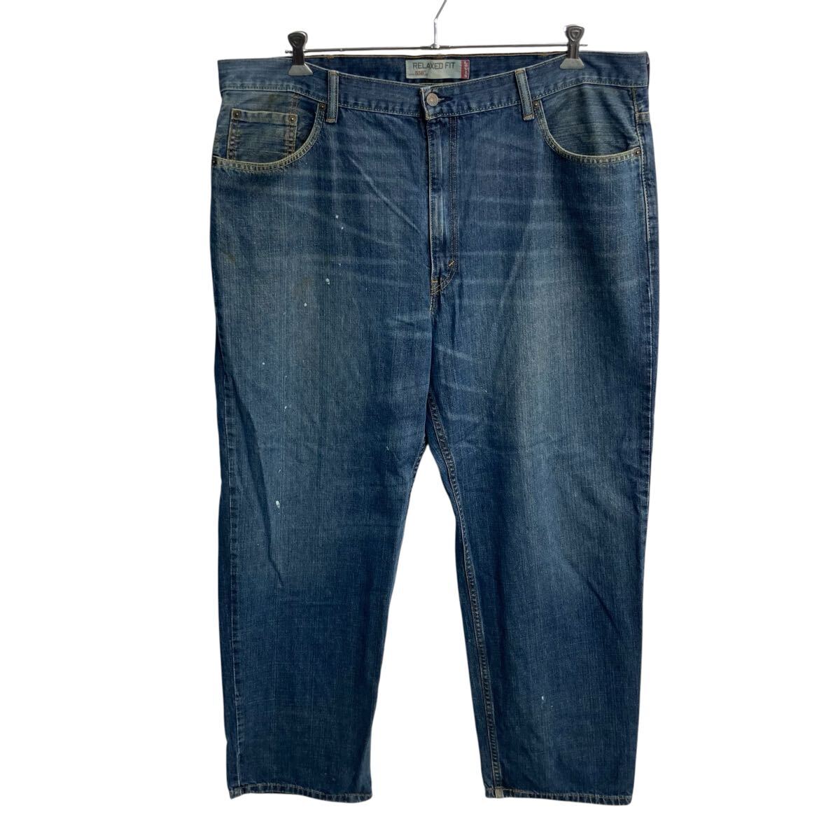 樂天商城 - 【中古】【古着】 Levi's 550 デニムパンツ W44 ブルー リーバイス ジップアップ 紙パッチ ビッグサイズ リラックスフィット アメカジ ジーンズ 2606-409
