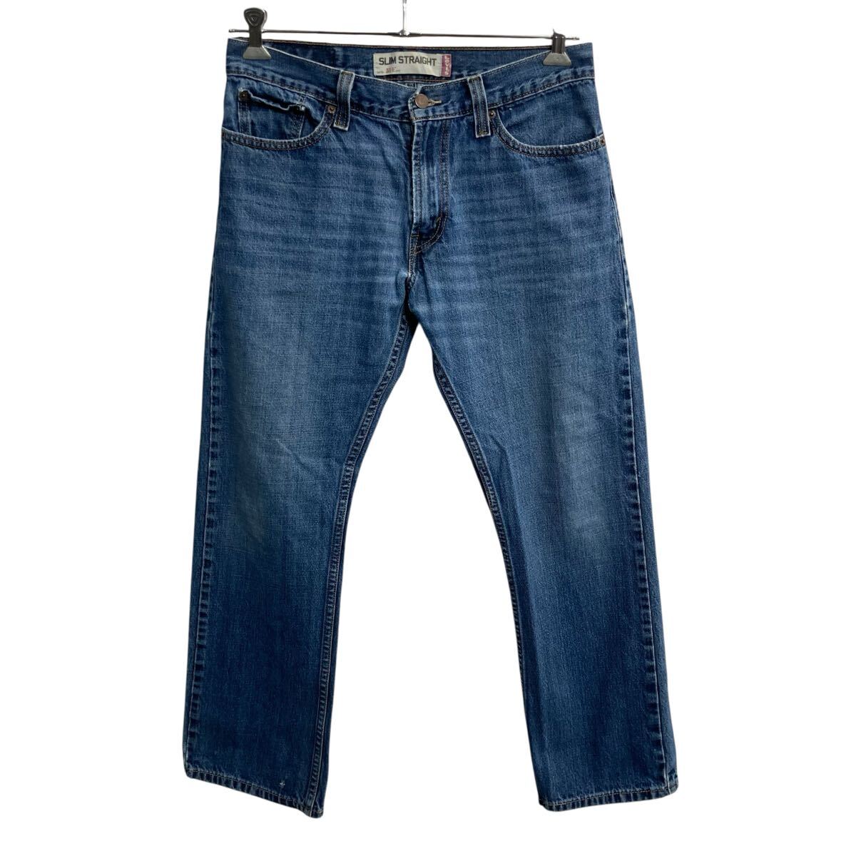 Rakuten - 【中古】【古着】 Levi's 514 デニムパンツ W32 ブルー リーバイス ジップアップ 紙パッチ コインポケット アメカジ デニム ジーンズ 2606-524