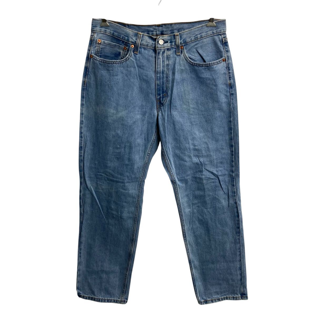 Rakuten - 【中古】【古着】 Levi's 550 デニムパンツ W34 ライトブルー リーバイス ジップアップ 紙パッチ コインポケット アメカジ デニム ジーンズ 2606-666
