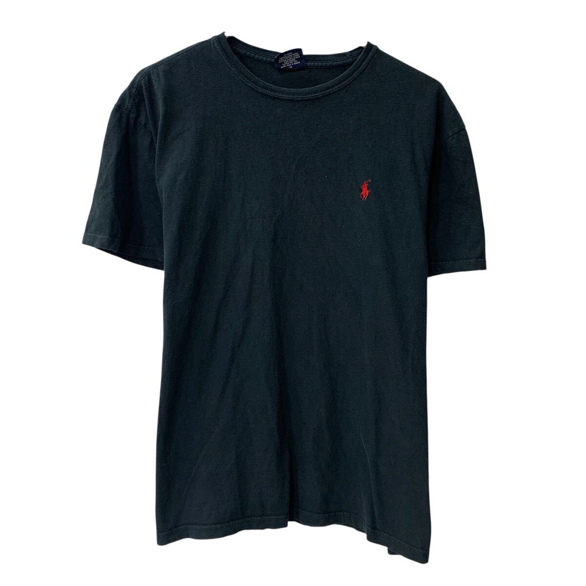 Rakuten - 【中古】【古着】 90s Polo by Ralph Lauren 半袖 ロゴTシャツ M ブラック ポロラルフローレン プルオーバー 90年代 ポニー刺繍 カットソー 夏物 a806-6180