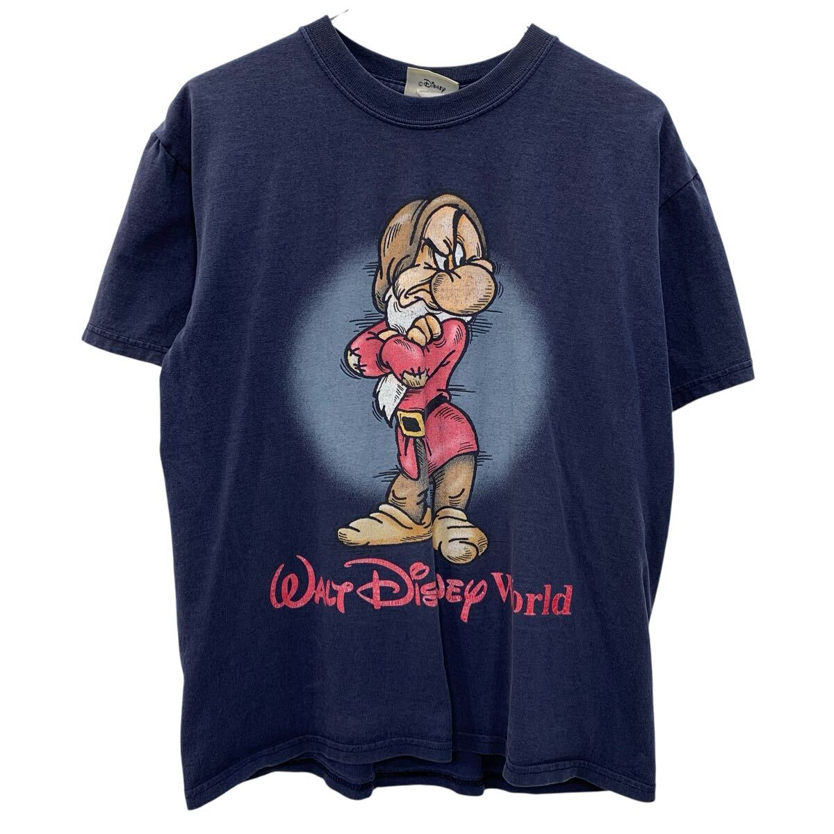  〜00s Walt Disney World 半袖 キャラクターTシャツ S ネイビー ウォルトディズニーワールド プルオーバー おこりんぼ 夏物 a806-6557